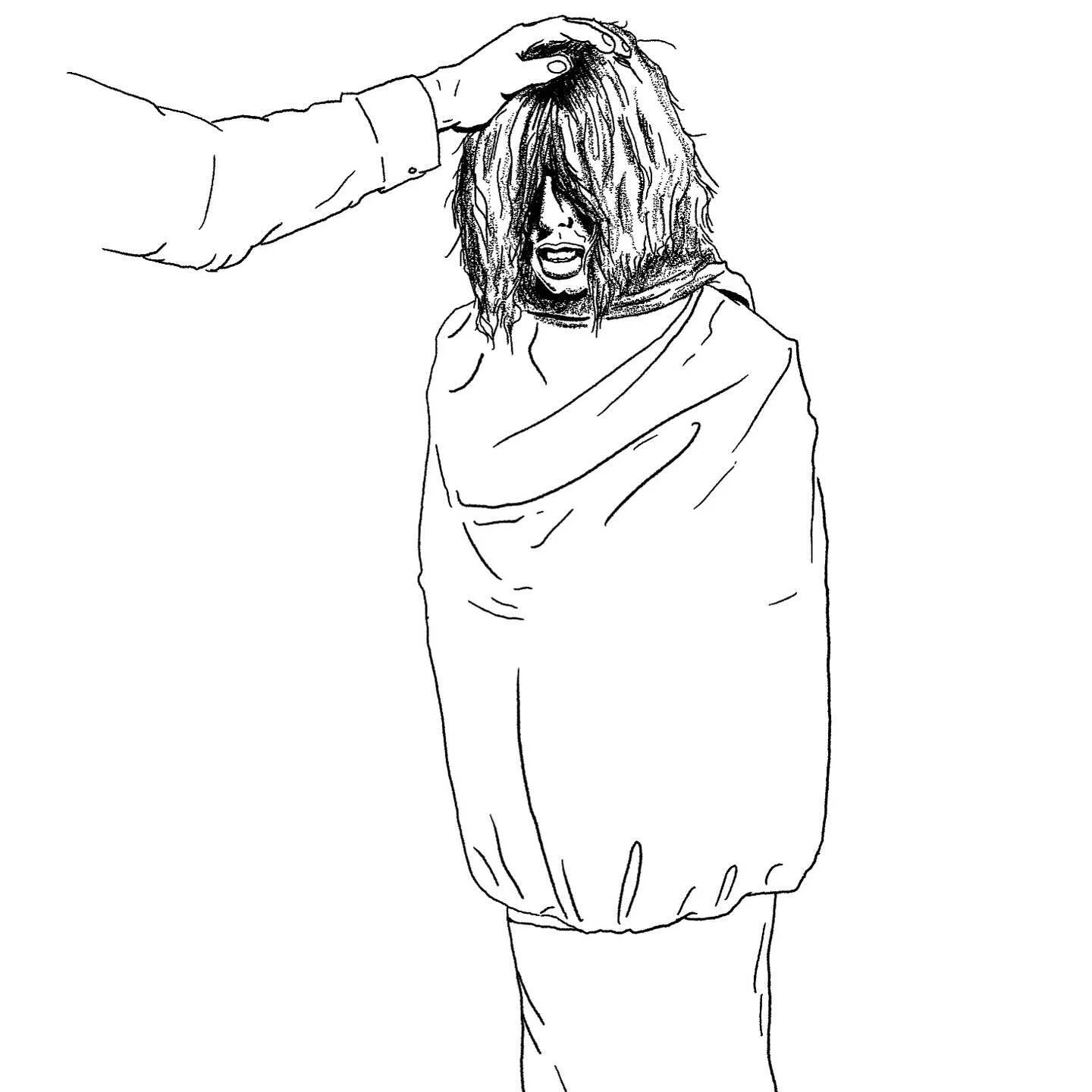 Sketch study of a spooky exorcism I found on my feed recently 👹