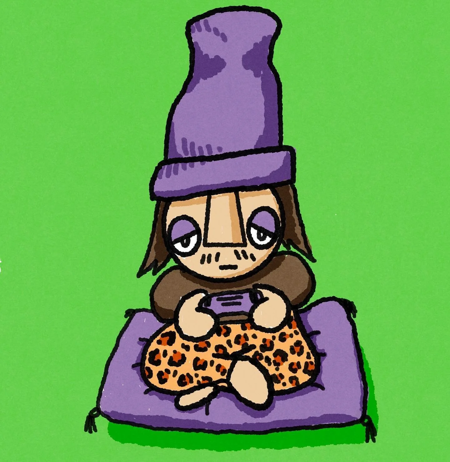 Last doodle of the day is just me gaming🤓