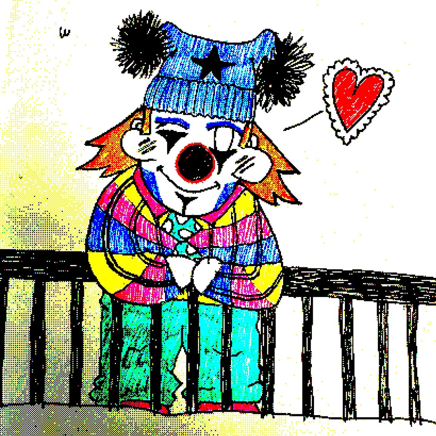 🤡🤡🤡Jojo the clown🤡🤡🤡

Digitized this pen drawing
#clowningaround