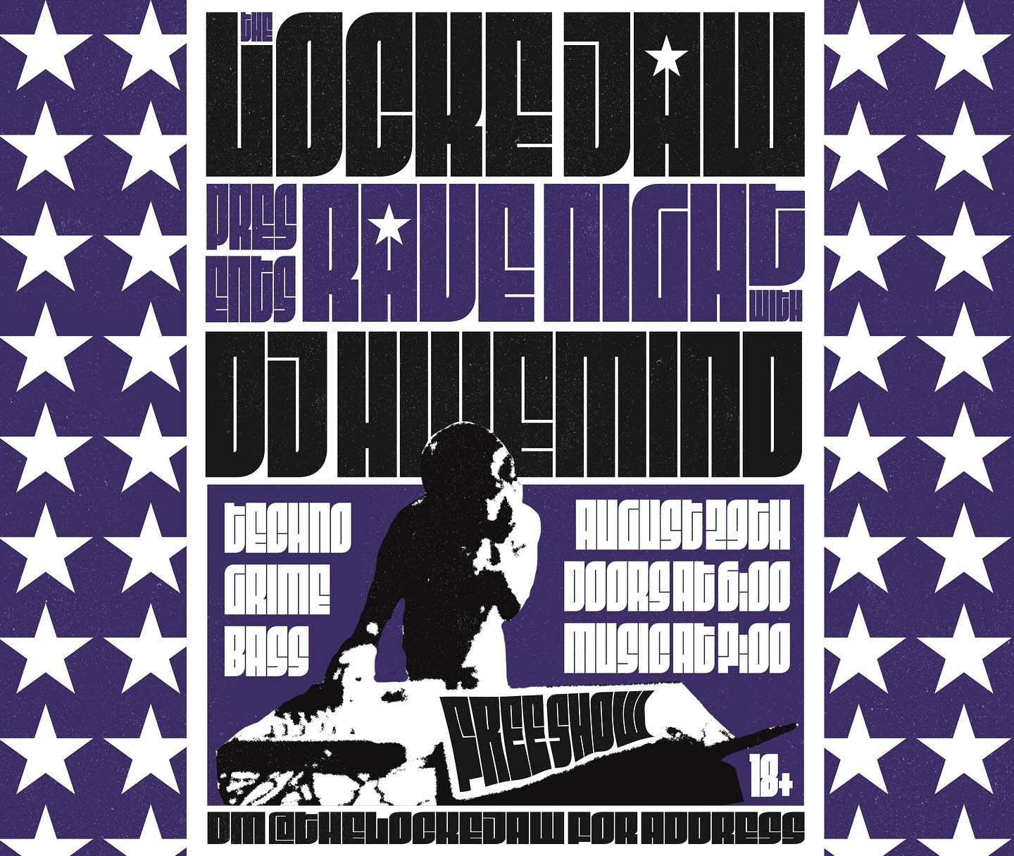 Newest poster I did for @thelockejaw rave night coming up on the 29th! Thanks for looking:)