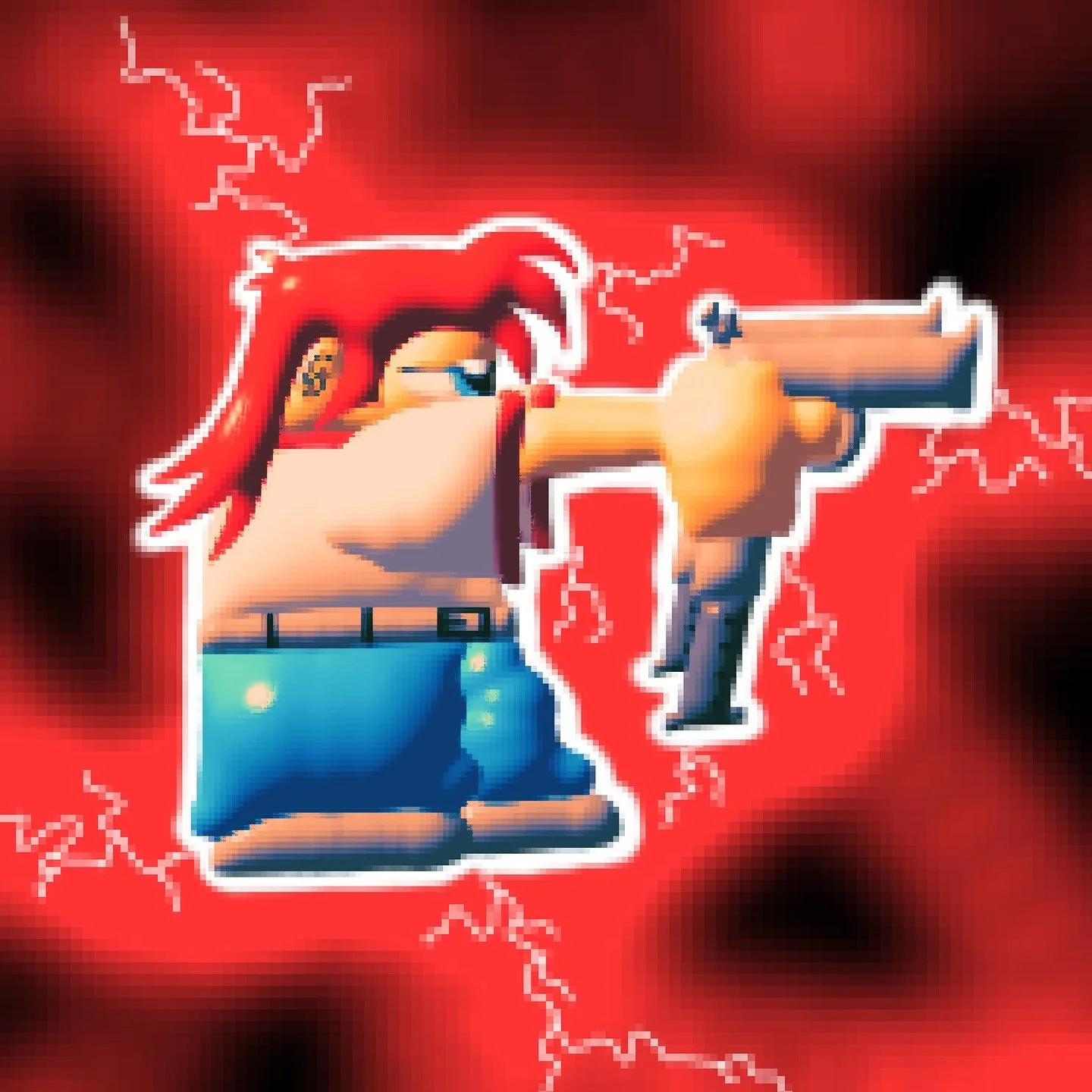 Akimbo guy 3D remaster🤓 redrew this guy in this new style I&rsquo;ve been trying!!!