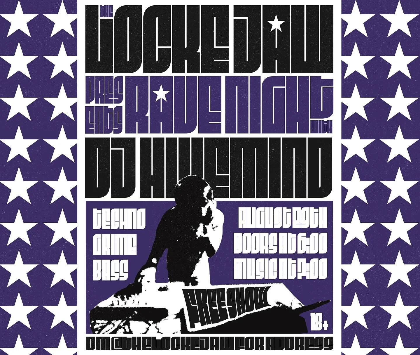 Newest poster I did for @thelockejaw rave night coming up on the 29th! Thanks for looking:)