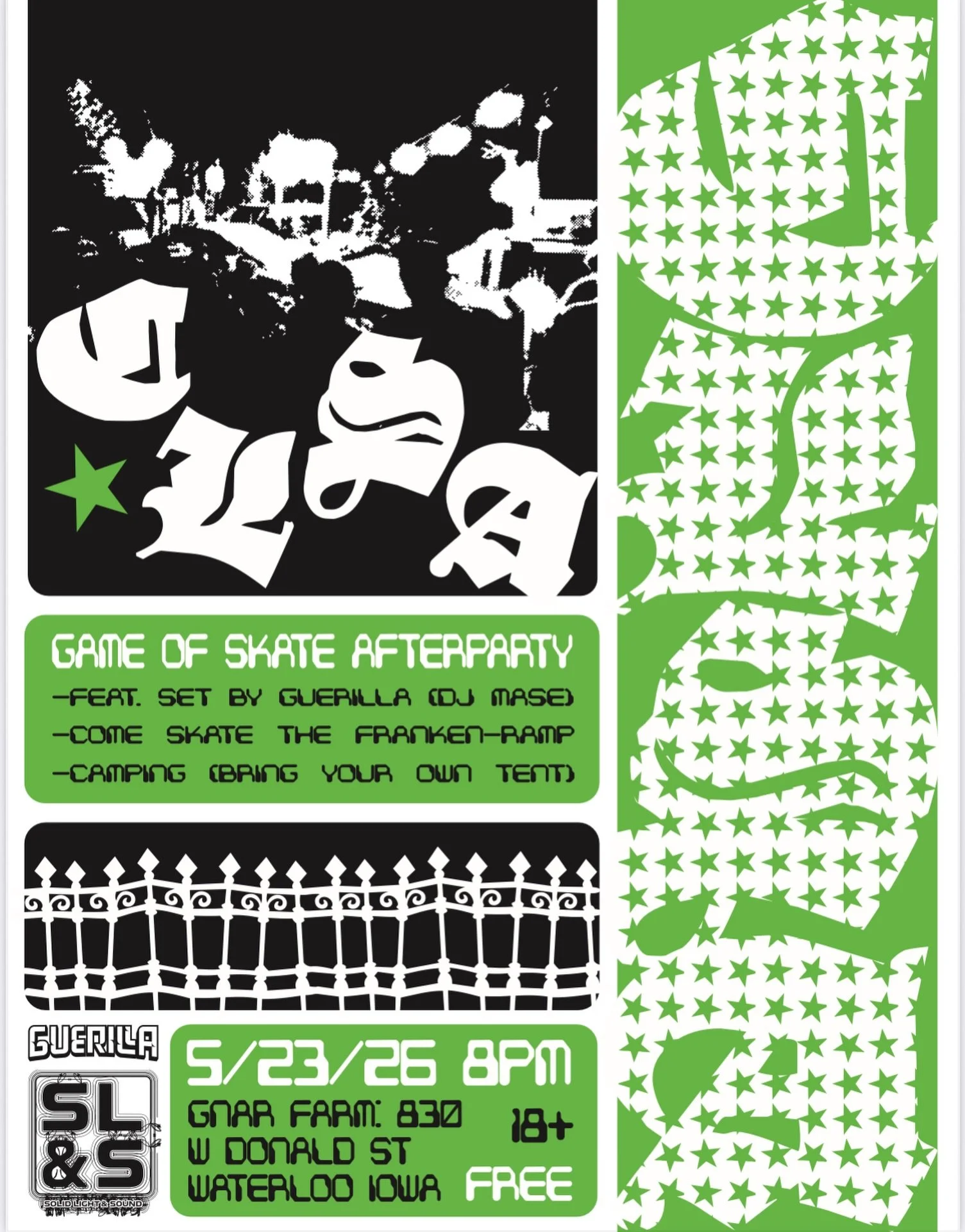 Commission poster I did for upcoming @cedarloosa CLSA&rsquo;s Game of Skate After-Party