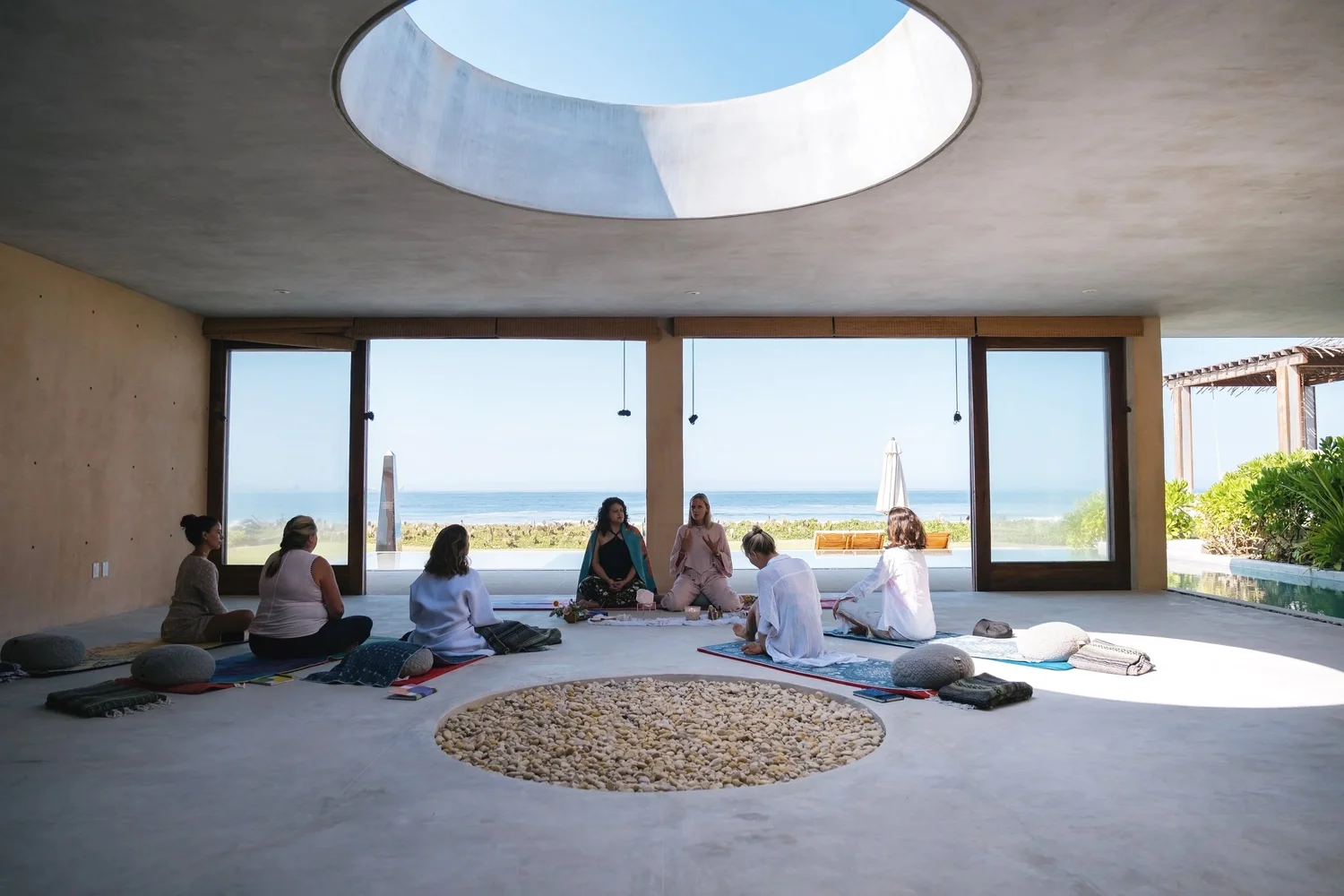 Breathwork session at the retreat