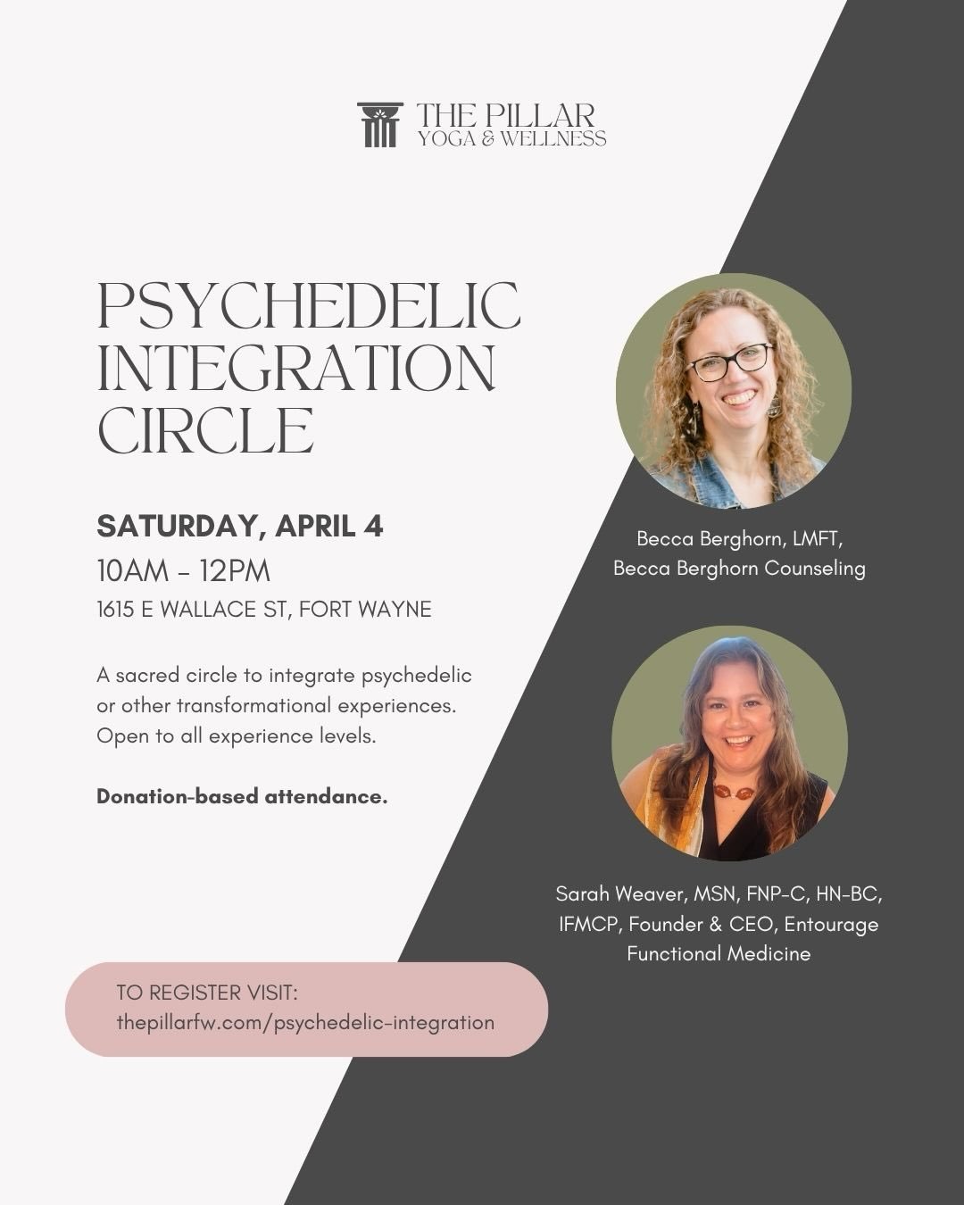 There are experiences that open us&hellip;
and then there are spaces that help us integrate what was opened.

This Saturday from 10&ndash;12, we gather for our Psychedelic Integration Circle at The Pillar &mdash; a space to gently unpack, reflect, an