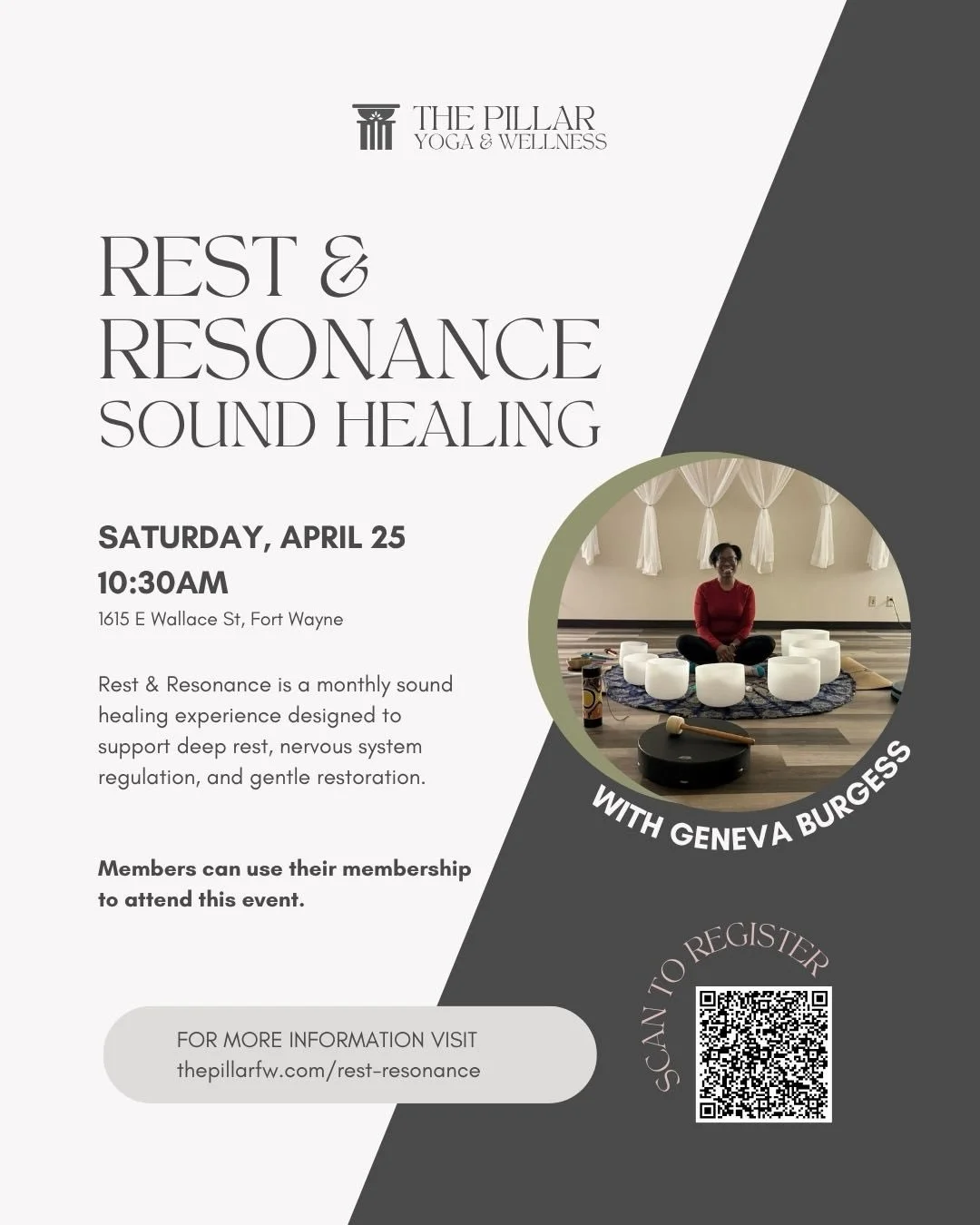 If your body has been asking for rest&hellip; this is your invitation.
Join us this Saturday at 10:30 AM for Rest &amp; Resonance: Sound Healing with Geneva&mdash;a space to slow down, soften, and let your nervous system reset.
There&rsquo;s nothing 