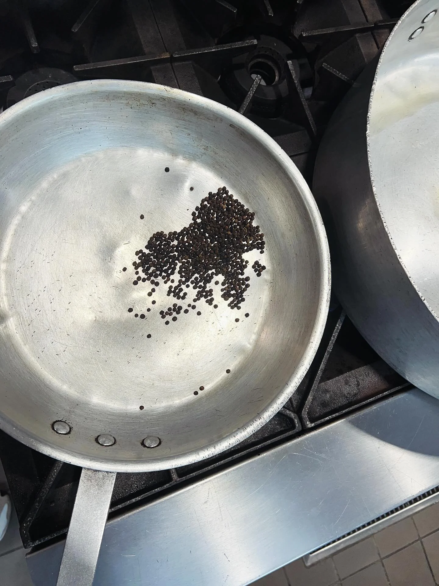 views from the kitchen! we toast our peppercorns before grinding them, is what gives our crackers that subtly nutty hint of pepper that is just the right amount of heat π€