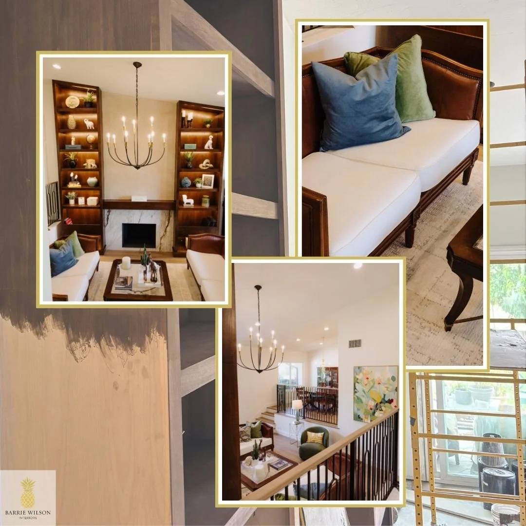 🍍 Where design meets craftsmanship 

Every detail in this living space was thoughtfully designed and built to create a balance of warmth, elegance, and functionality. From the custom-built bookcase framing the fireplace to the curated textures and l