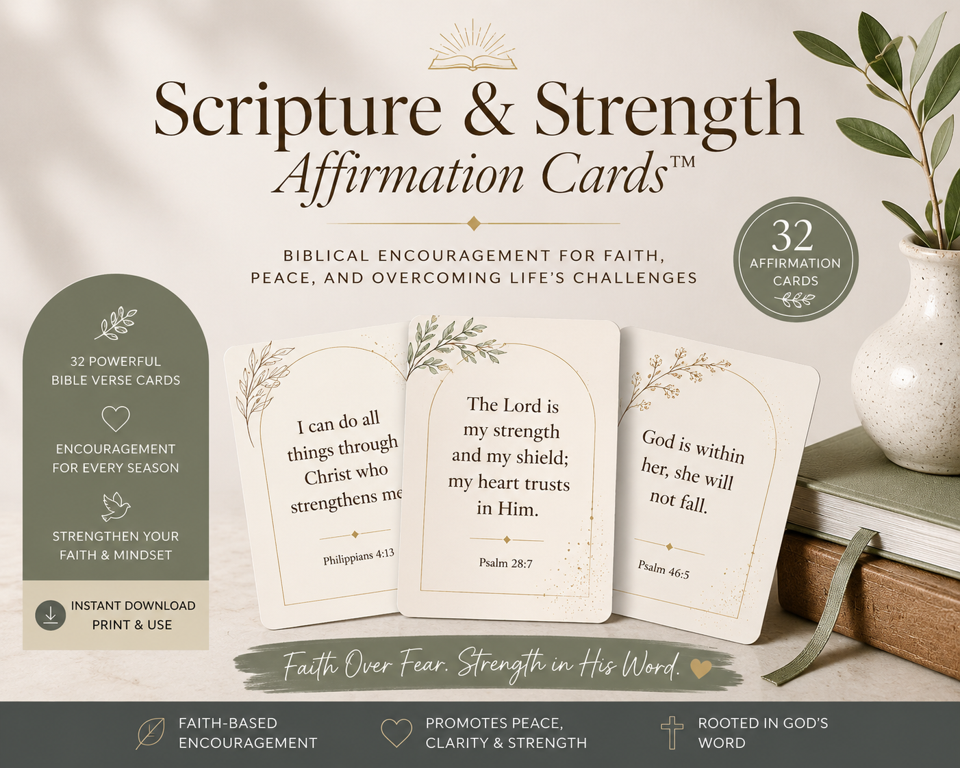 Scripture & Strength Affirmation Cards
