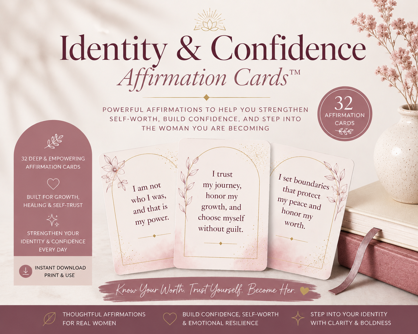 Identity & Confidence Affirmation Cards