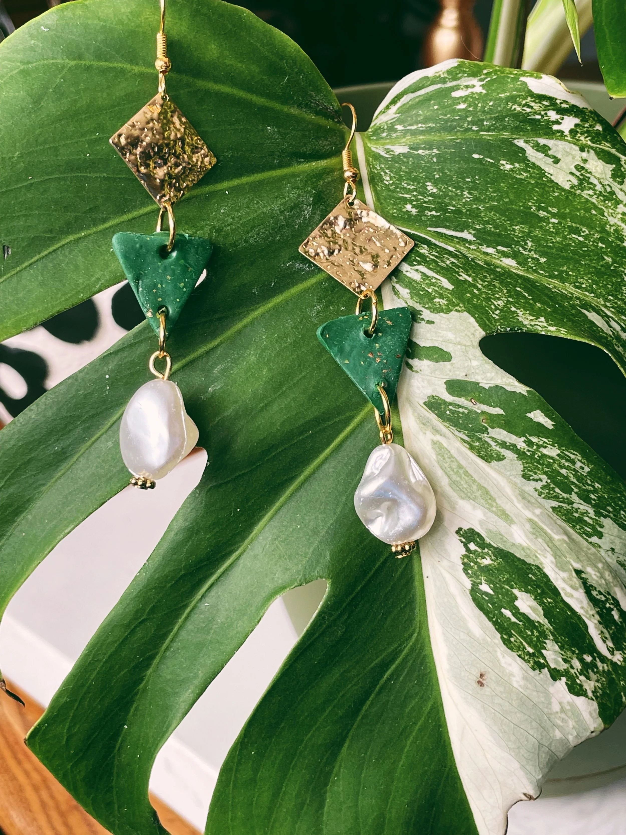 Green & Gold Earring Collection