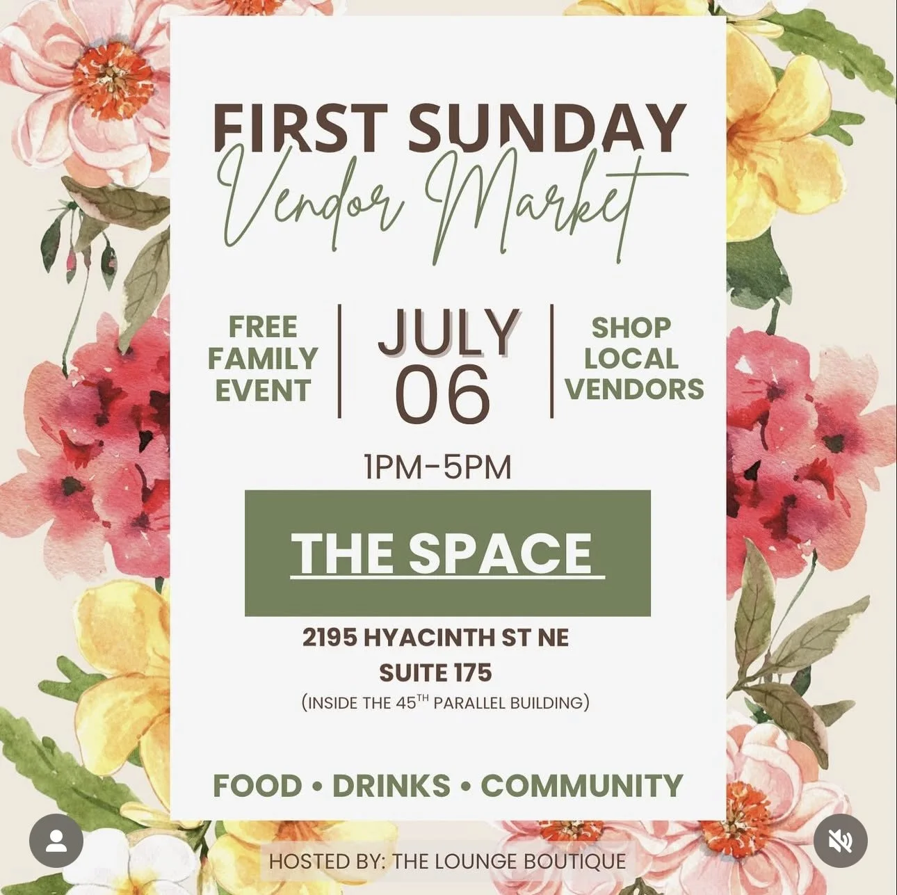 July 1st Sunday Market @ 45th