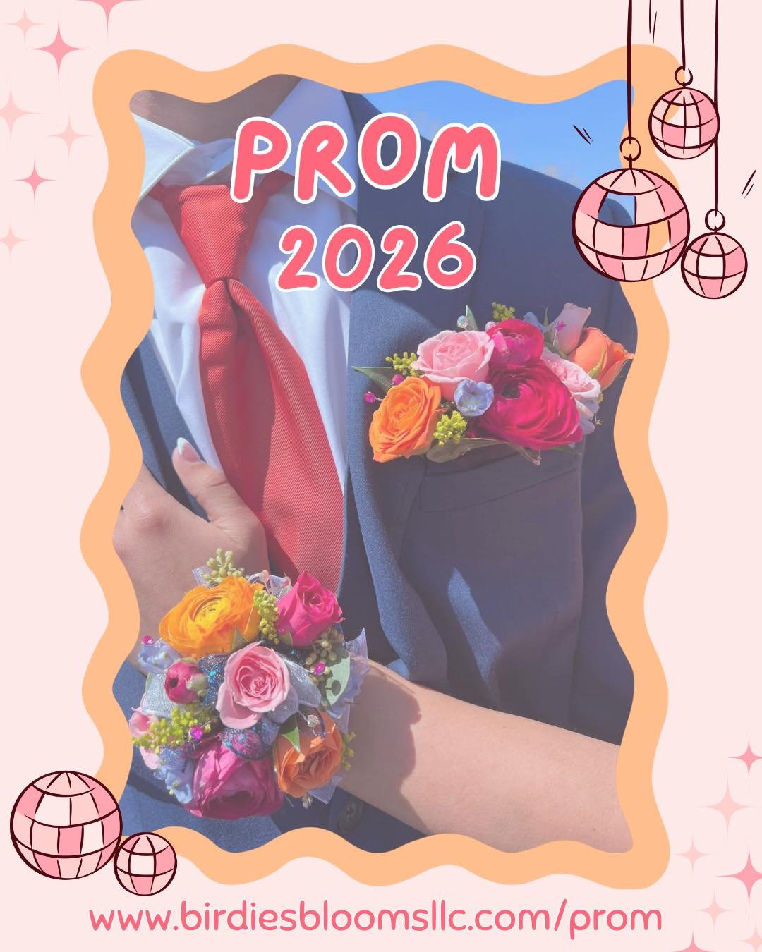 Prom season is here! ✨

Make the night even more special with custom boutonni&egrave;res, corsages, and prom bouquets from Birdie&rsquo;s Blooms. Each piece is designed with fresh flowers and made to perfectly complement your look. 💐

Orders are ope