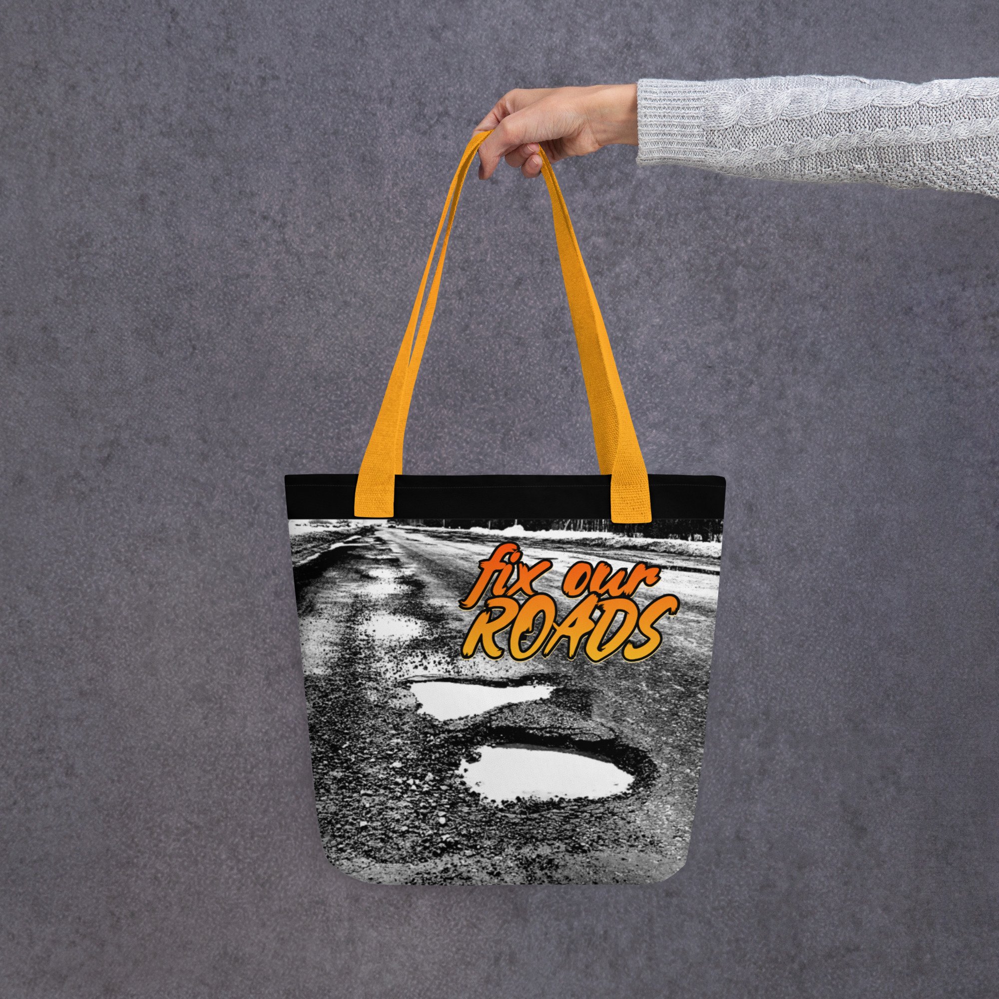 "fix our ROADS" Tote bag