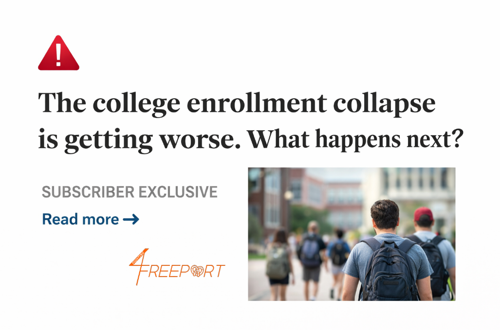 COLLEGE ENROLLMENT COLLAPSE IN FREEPORT