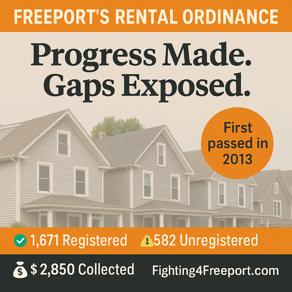 Freeport’s Rental Registration Ordinance:</span> Progress Made, Gaps Exposed