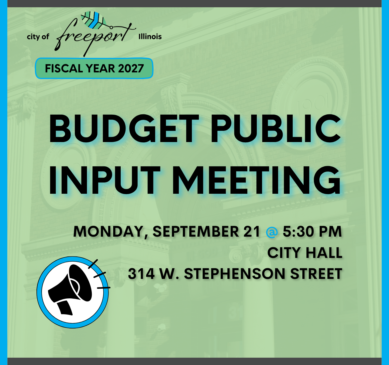 City of Freeport — FY2027 Budget Public Input Meeting