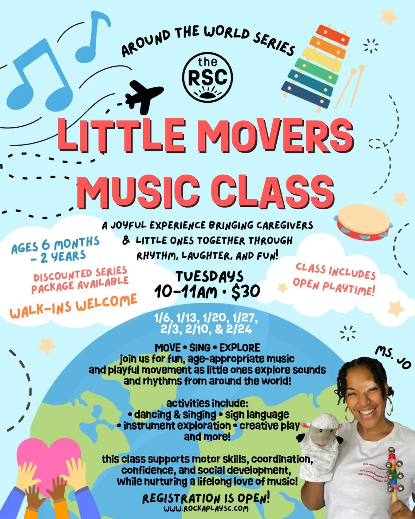 Hey, Little Movers! Classes with @mamabreatheeasyco resume this Tuesday! Join us as we travel musically around the world ✈️🎶🥰
The Little Movers Music Crew is a nurturing and inspiring community and we can't wait to share heartwarming times with you
