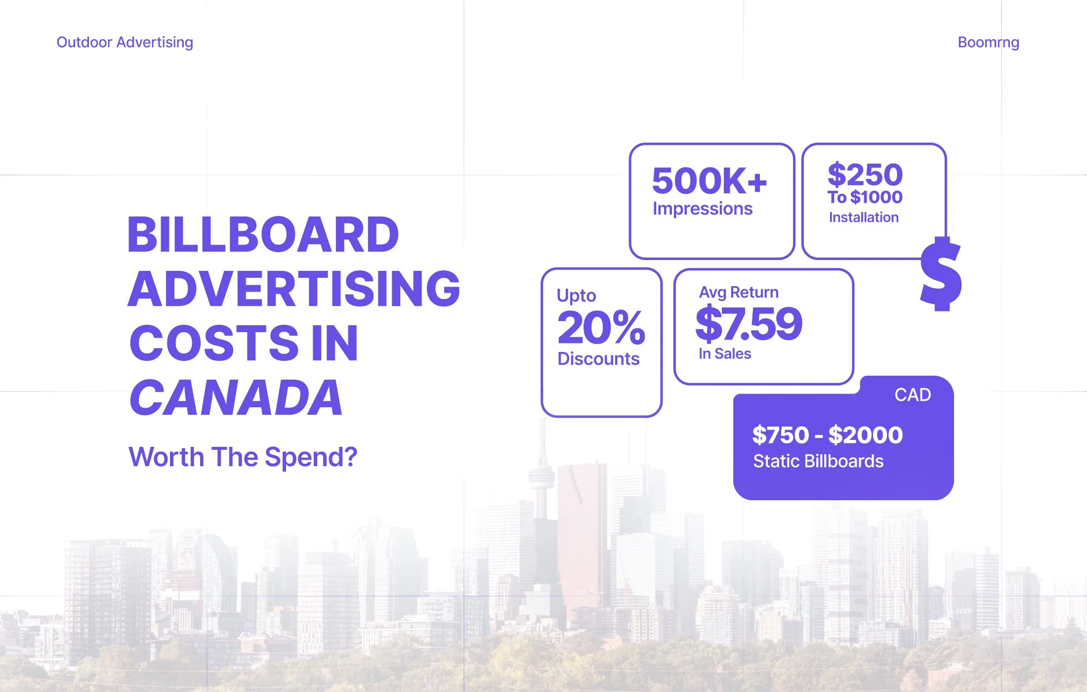 Billboard Advertising Costs in Canada – Worth the Spend?