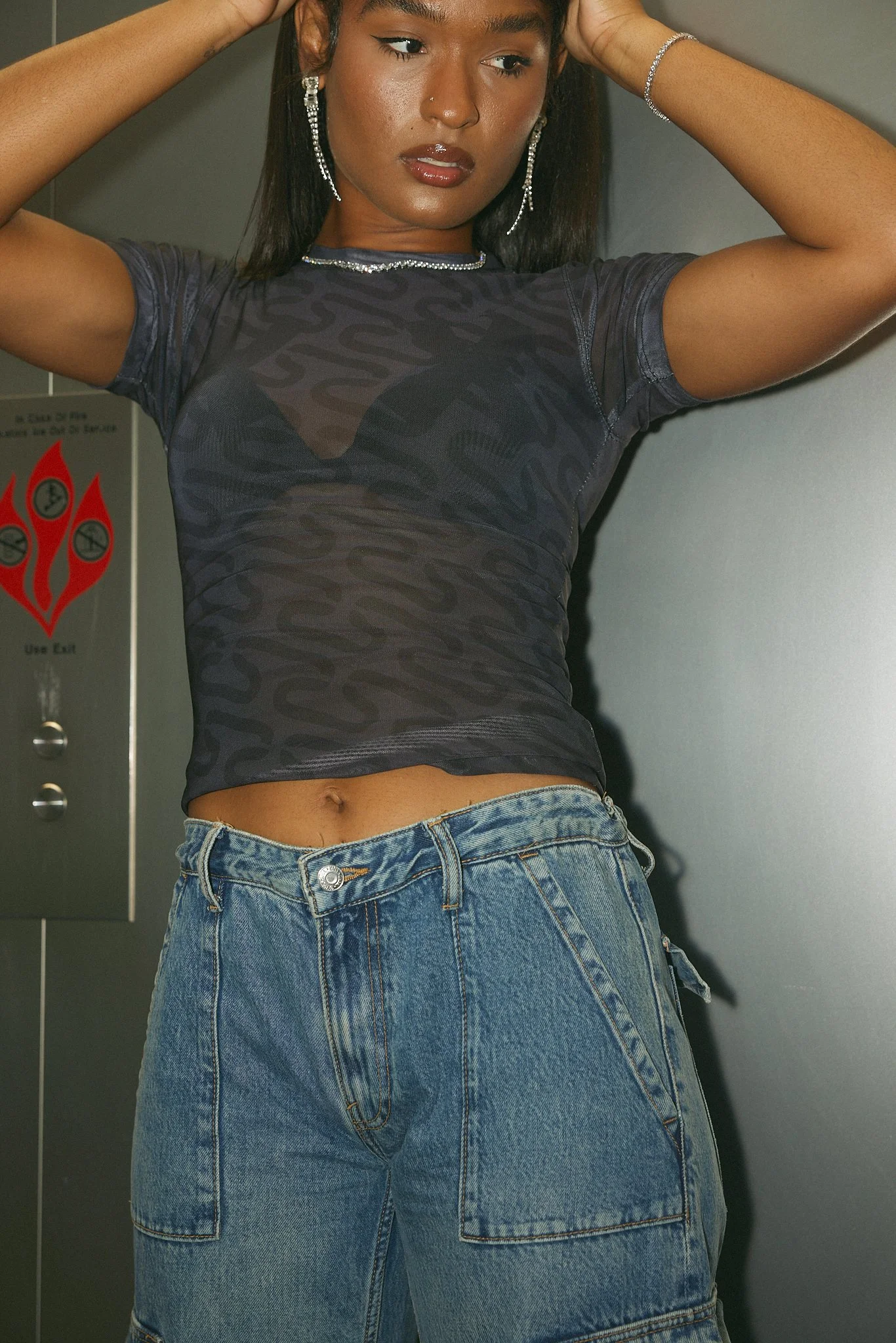 SC MESH TOP SHORT SLEEVE