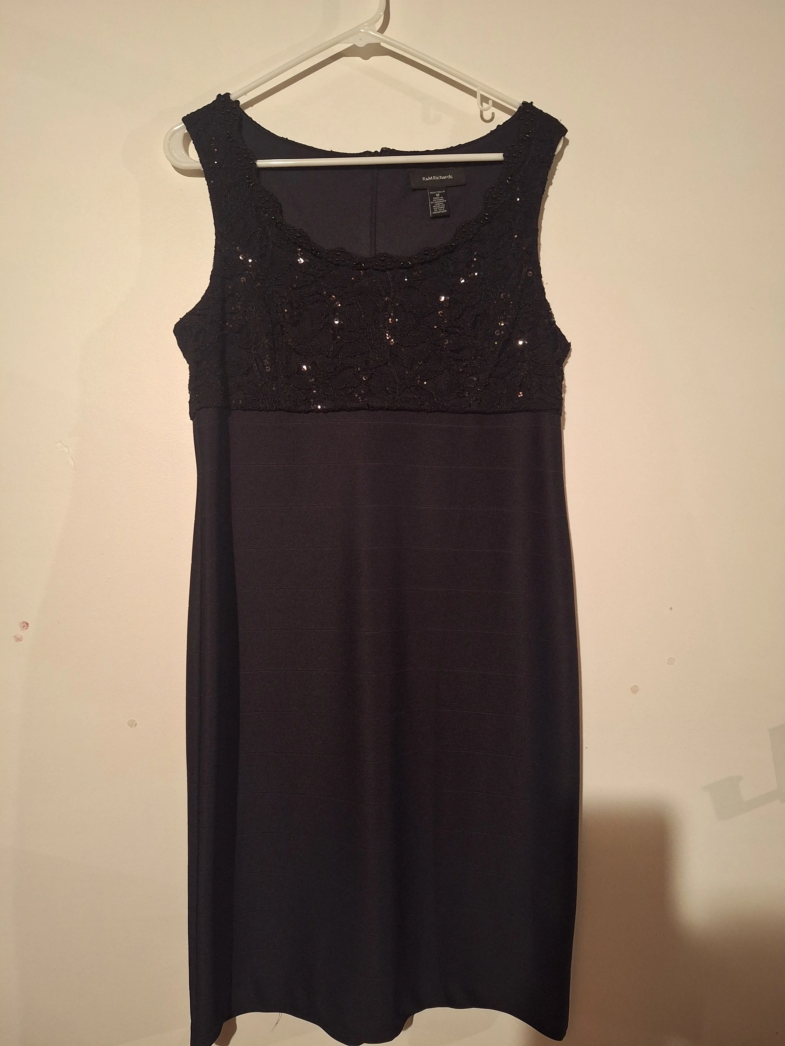 Elegant Sequin Black Dress