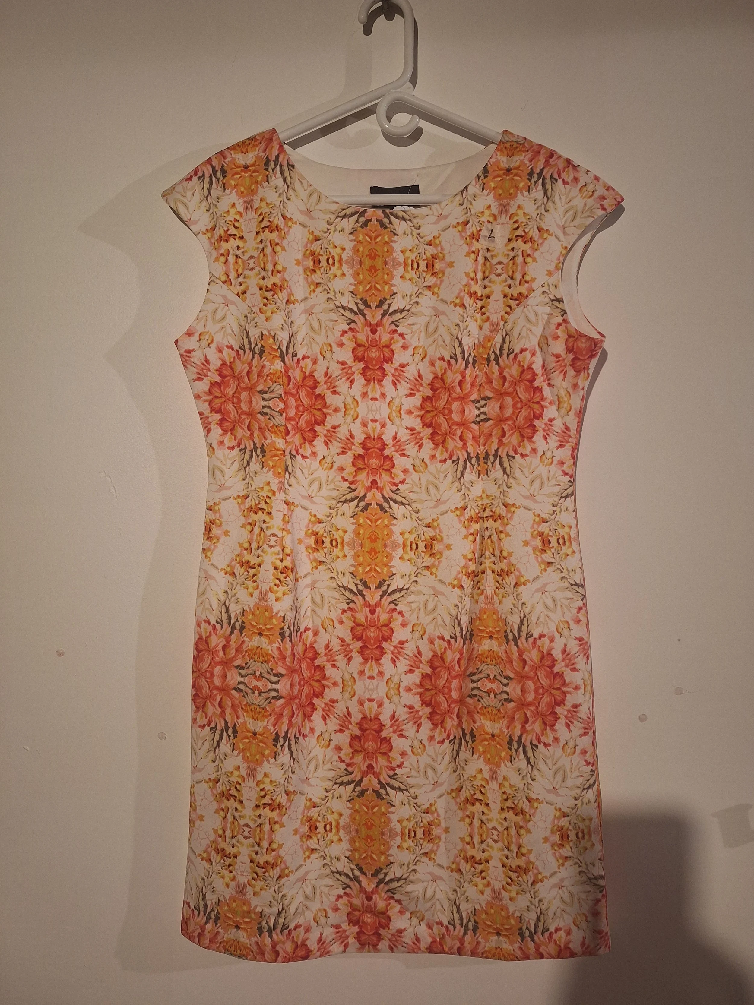 RN Studio, Floral Elegance Shift Dress, Size 12