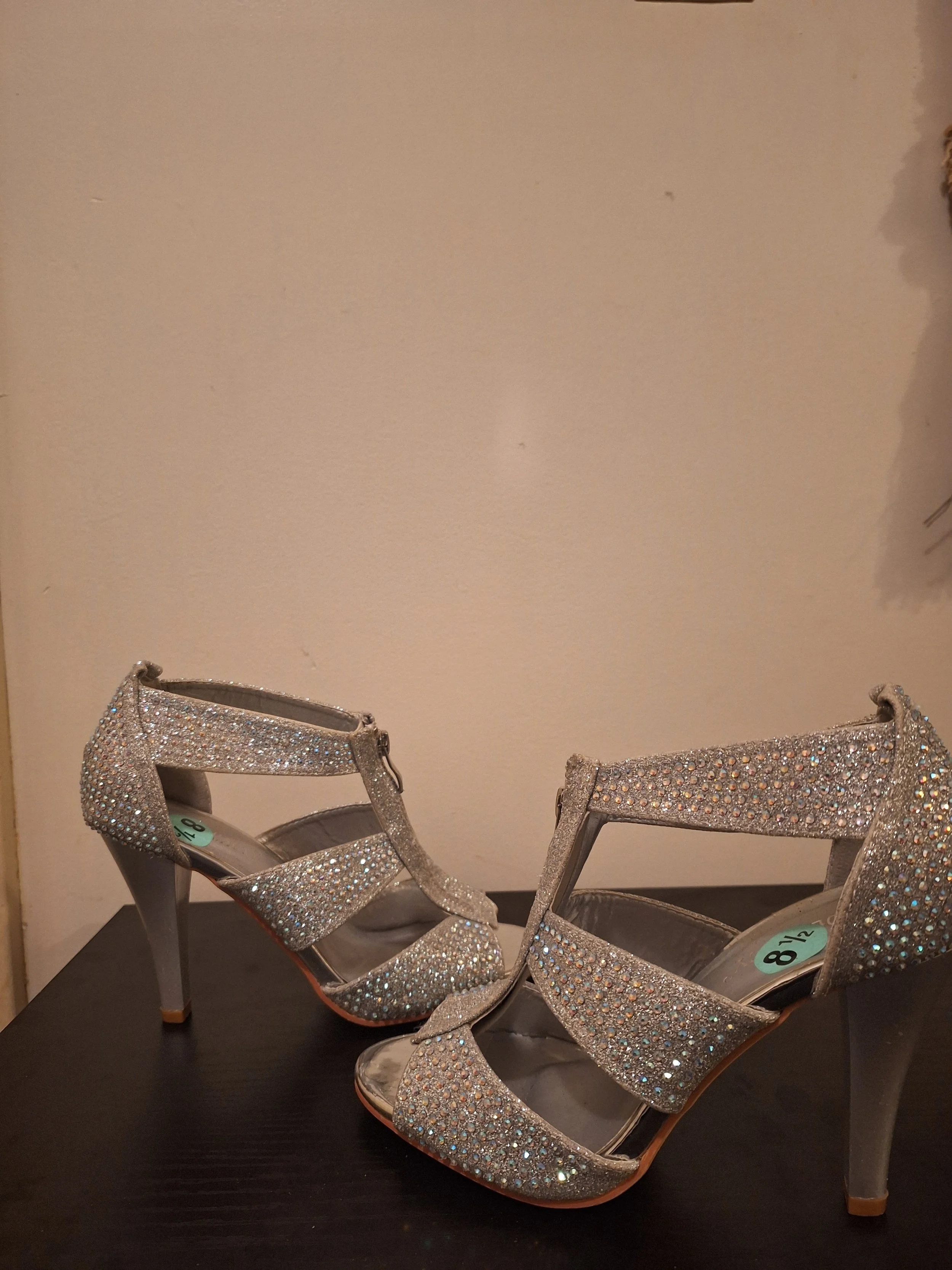 Delicacy, Glittering Glamour Stiletto Heels, Size 8.5