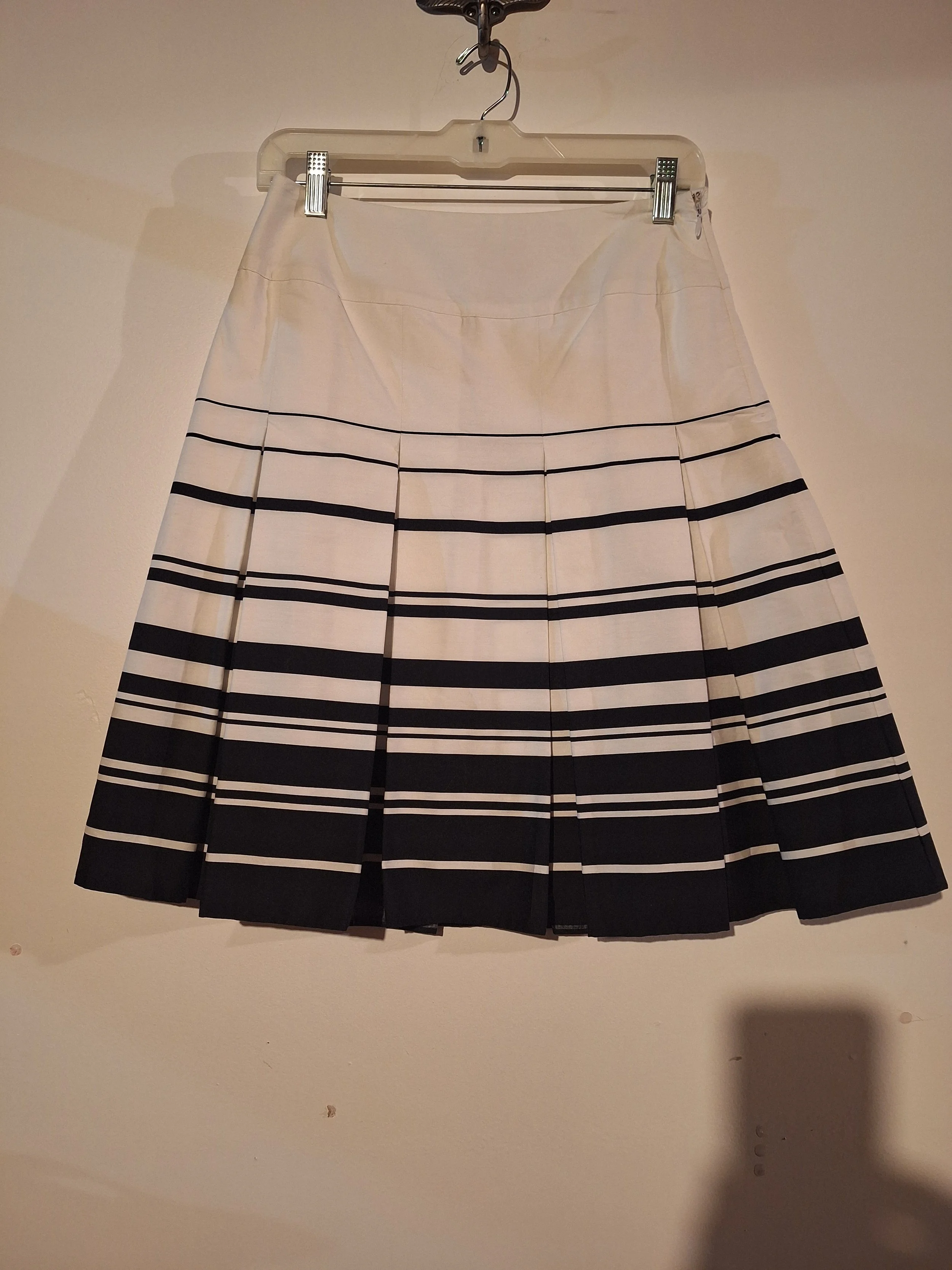 Tailor by B Moss, Timeless Striped A-Line Skirt, Med