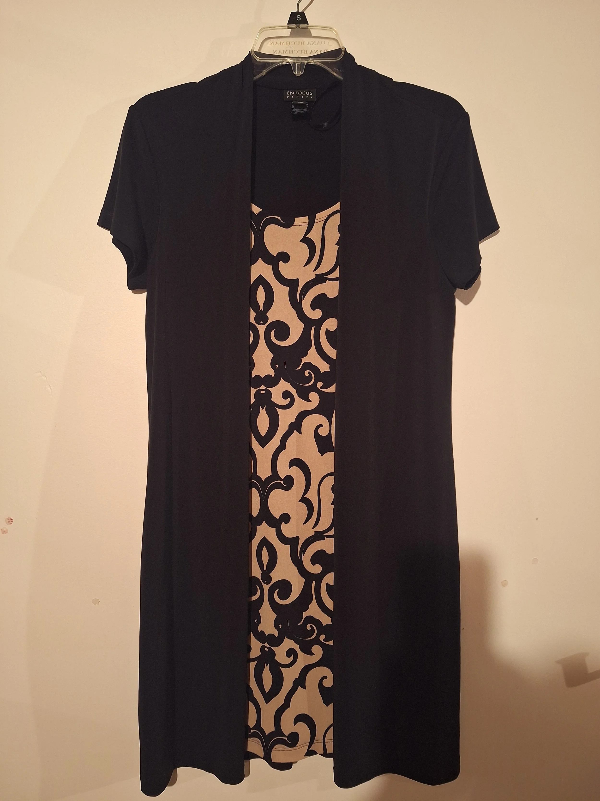 Timeless Elegance Black & Beige Dress
