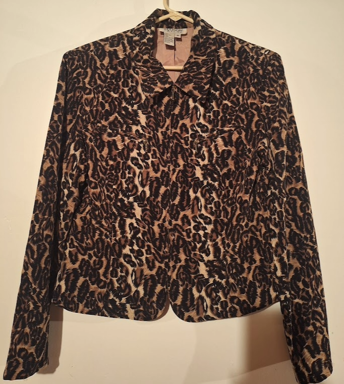 Leopard Print Velvet Blazer