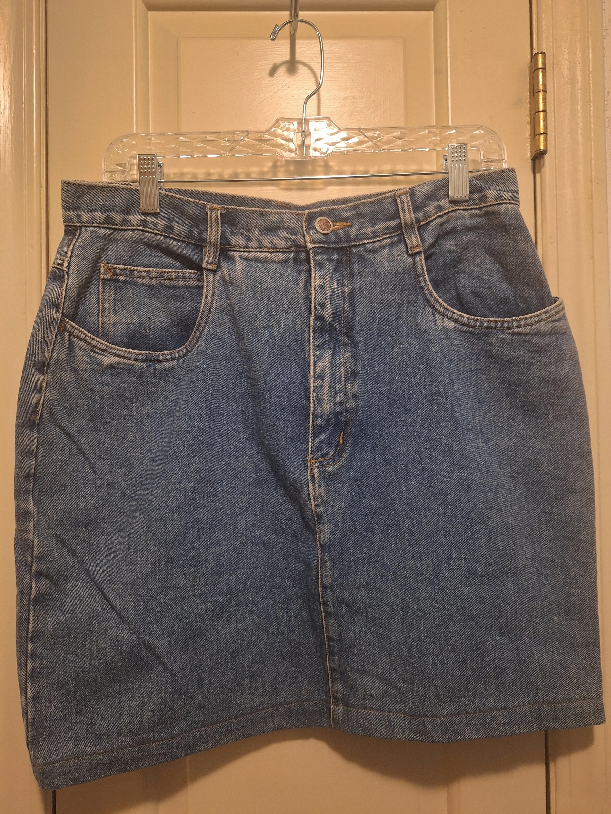 Bill Blass, Vintage Denim Mini Skirt Blue , Size 14