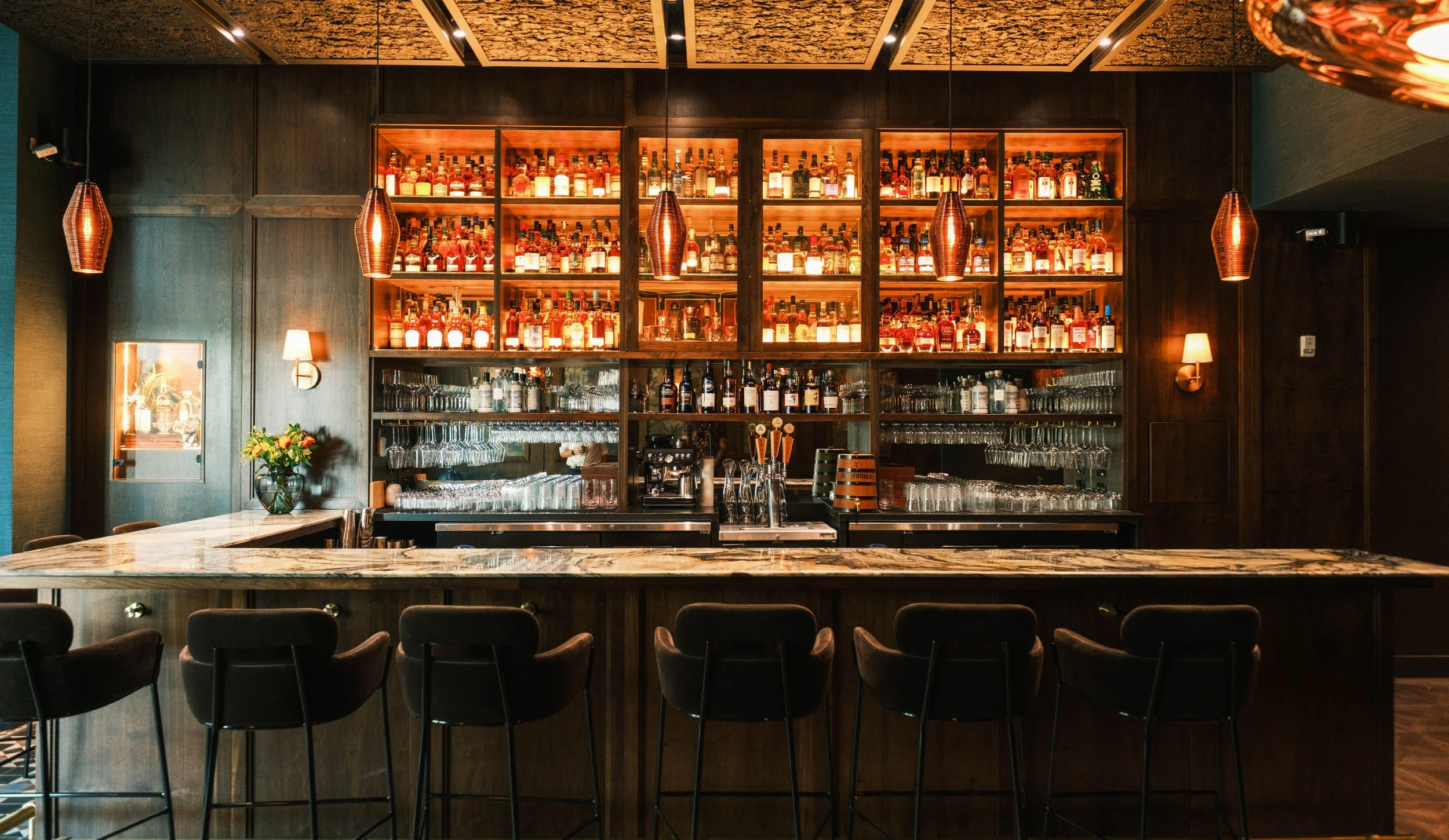 Cask whisky bar located in Camana Bay, Grand Cayman