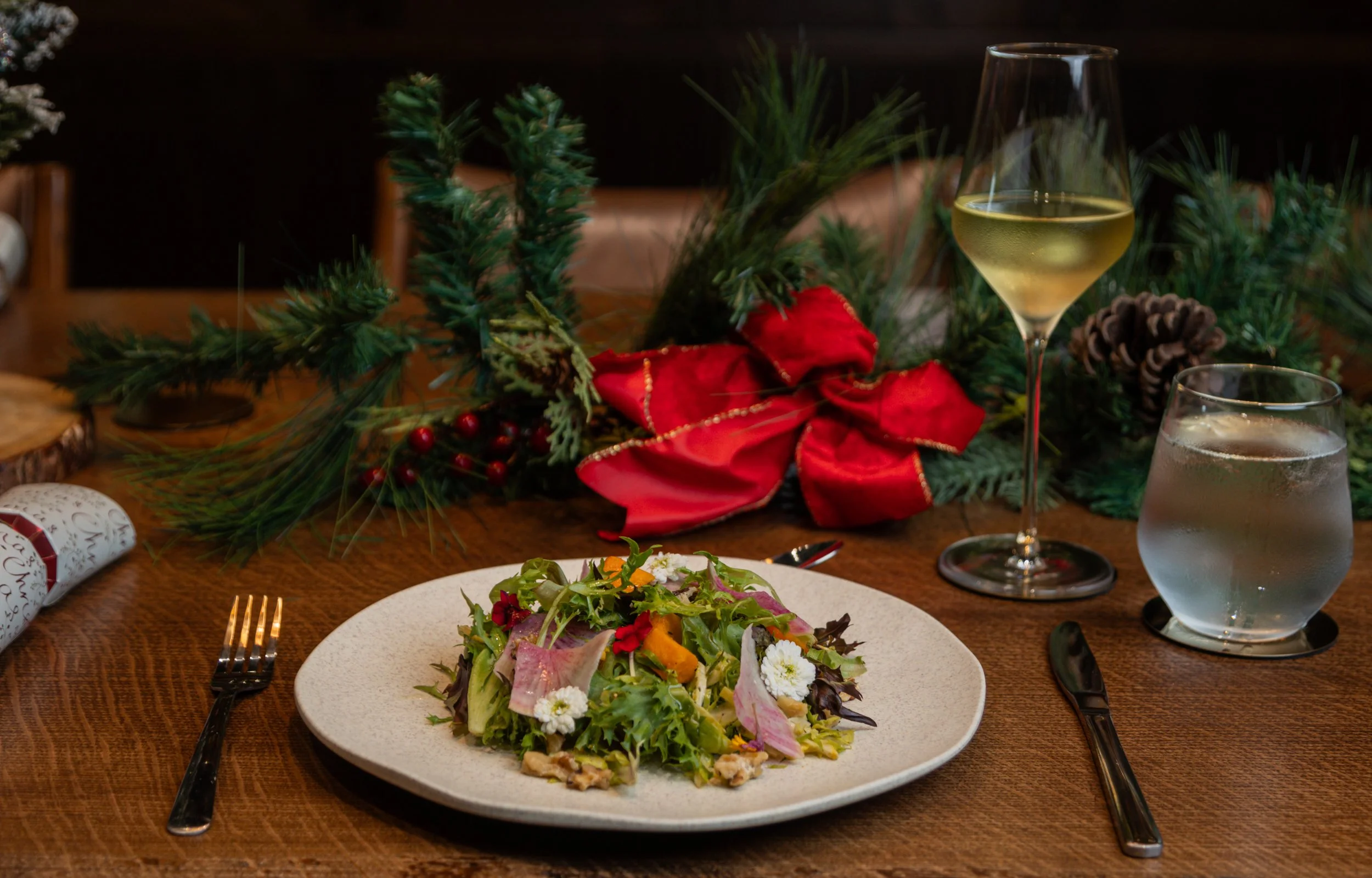 Festive Christmas menu dish served at Cask