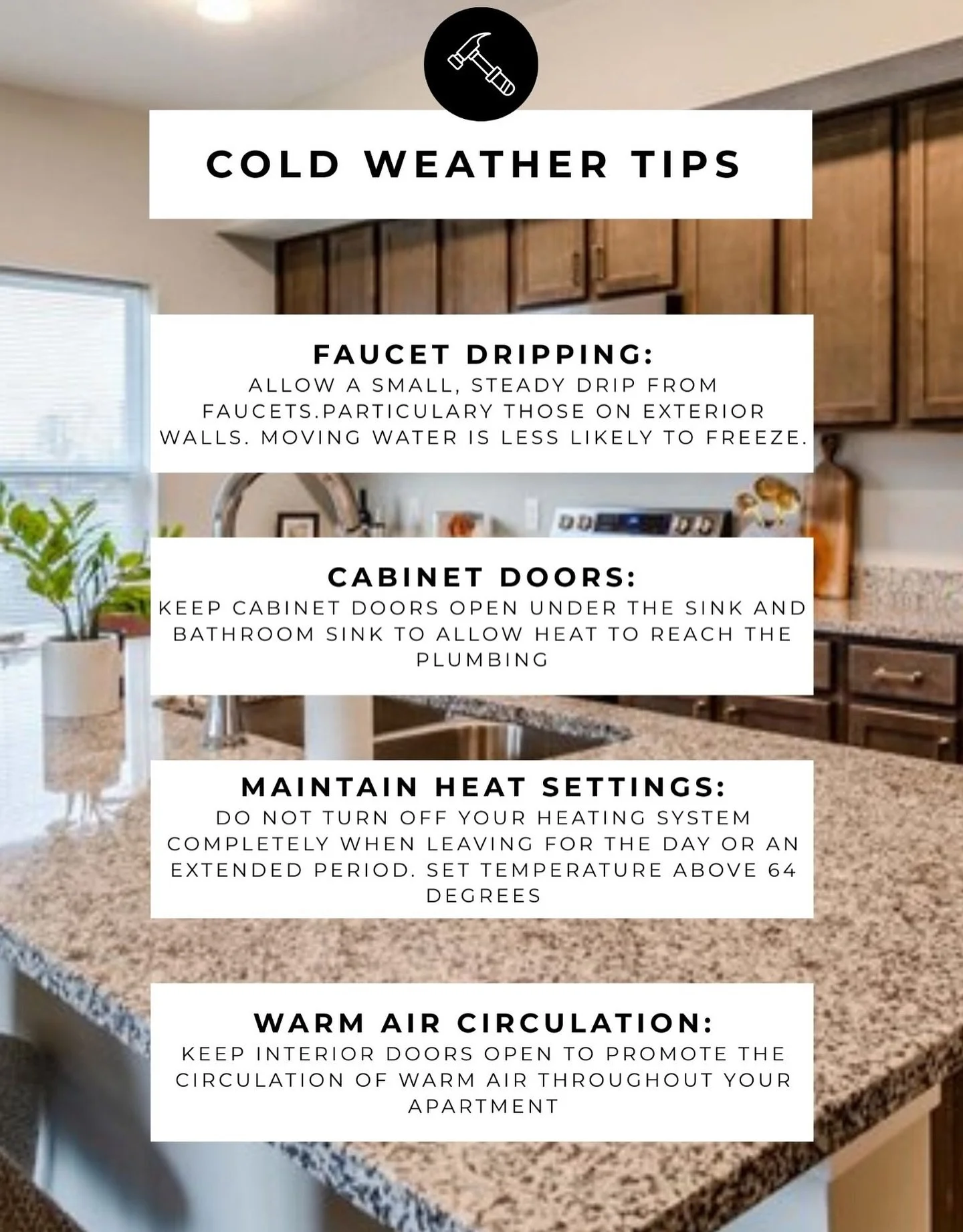 ❄️ Winter is here! Keep your home cozy and safe with these simple preventive maintenance tips:
🛠️ Check your heating system &ndash; Make sure your furnace or heater is running efficiently.
🚰 Protect your pipes &ndash; Insulate exposed pipes to prev