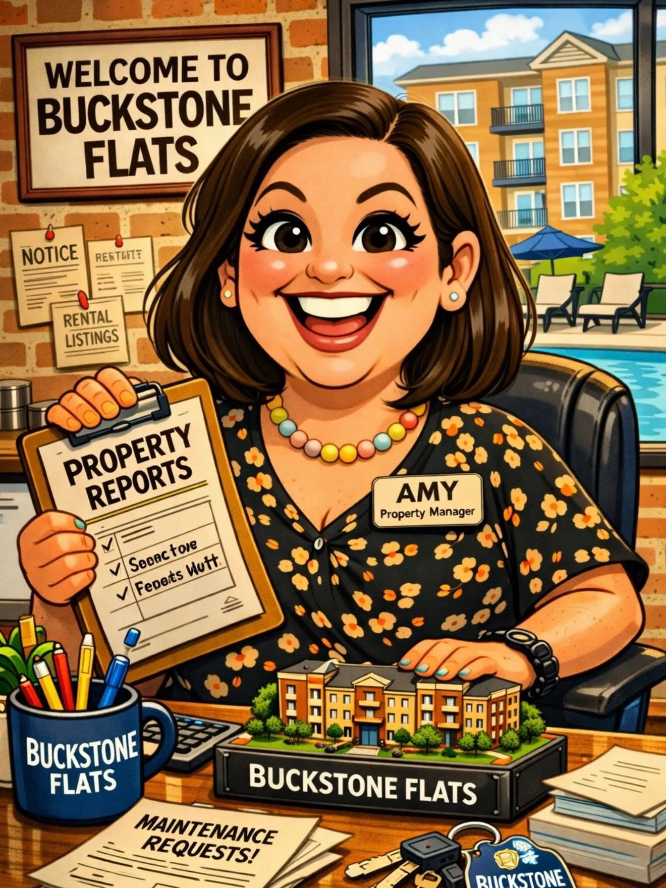 Jumping on the bandwagon 🚂✨ because work should be fun too!
We couldn&rsquo;t resist this trend&mdash;here&rsquo;s our Buckstone Flats team, caricature-style 😄 A little creativity, a lot of personality, and the same friendly faces ready to welcome 