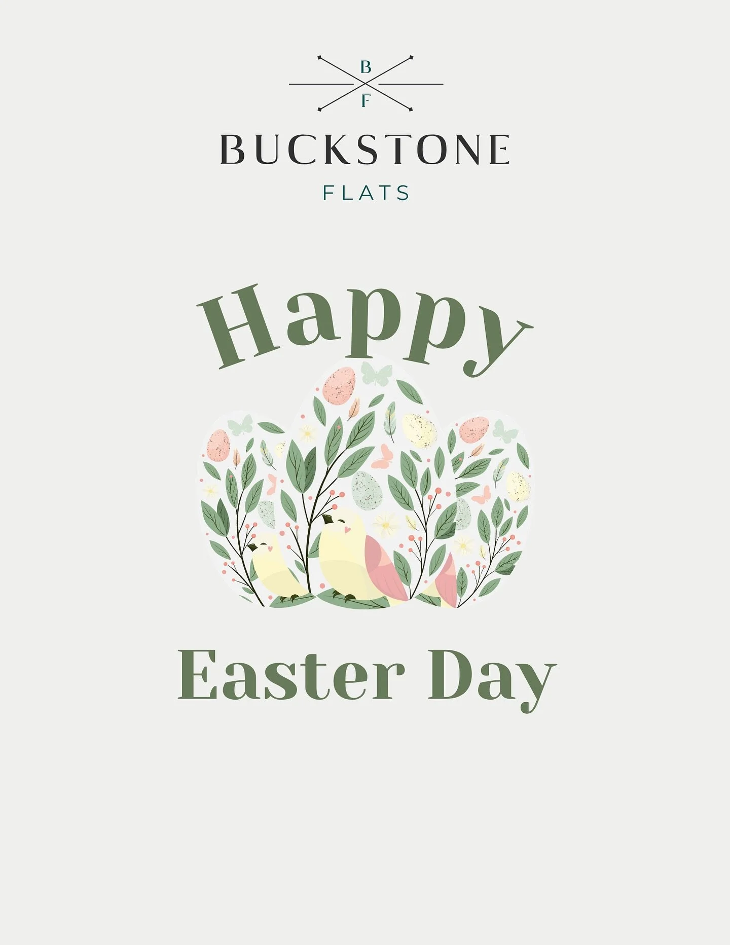 🌸🐰 Happy Easter from Buckstone Flats! Wishing you a day full of sunshine, chocolate, and good vibes 🐣✨ #EasterVibes #SpringFeels #BuckstoneFlats