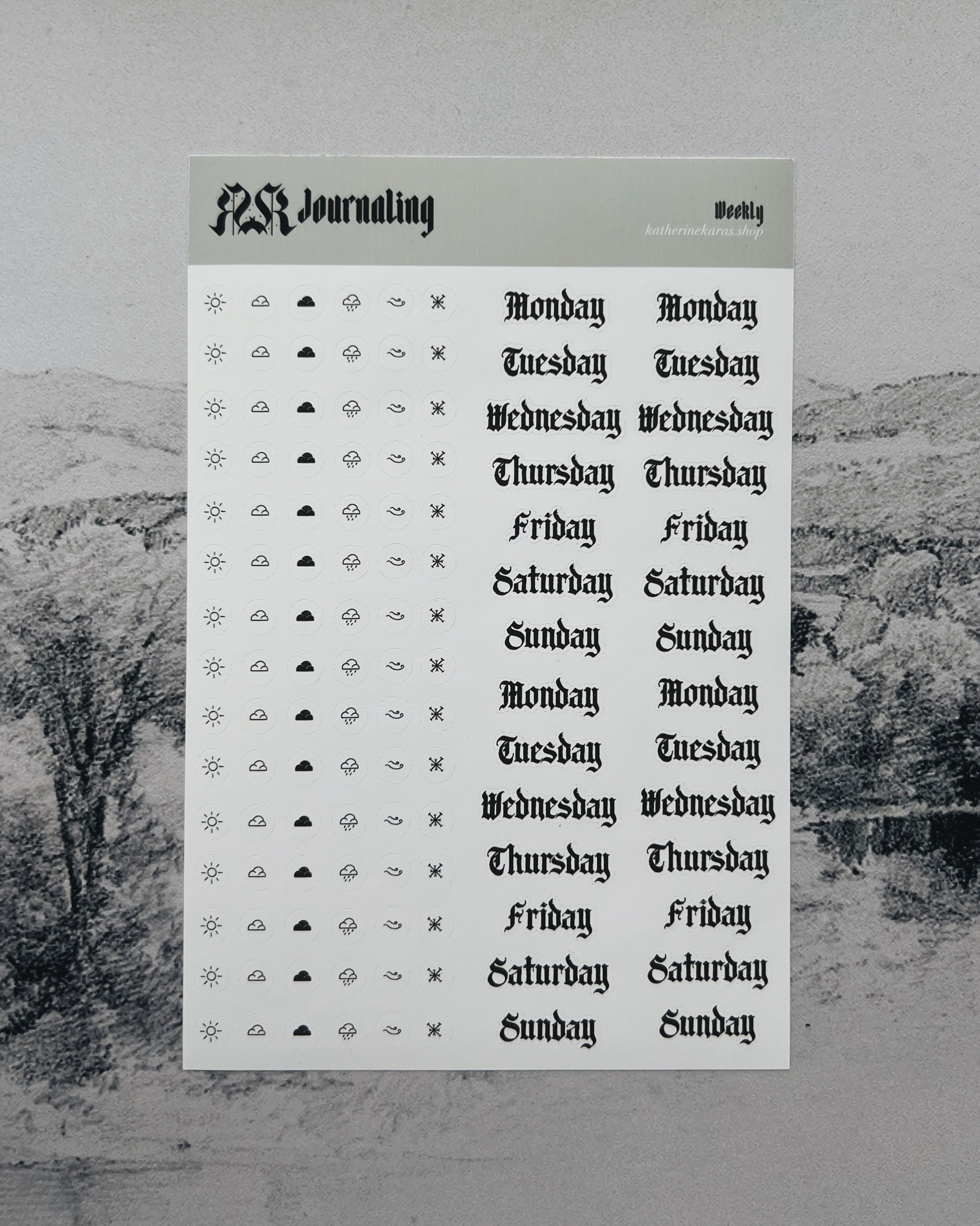 journaling ➤ weekly ✸ sticker sheet
