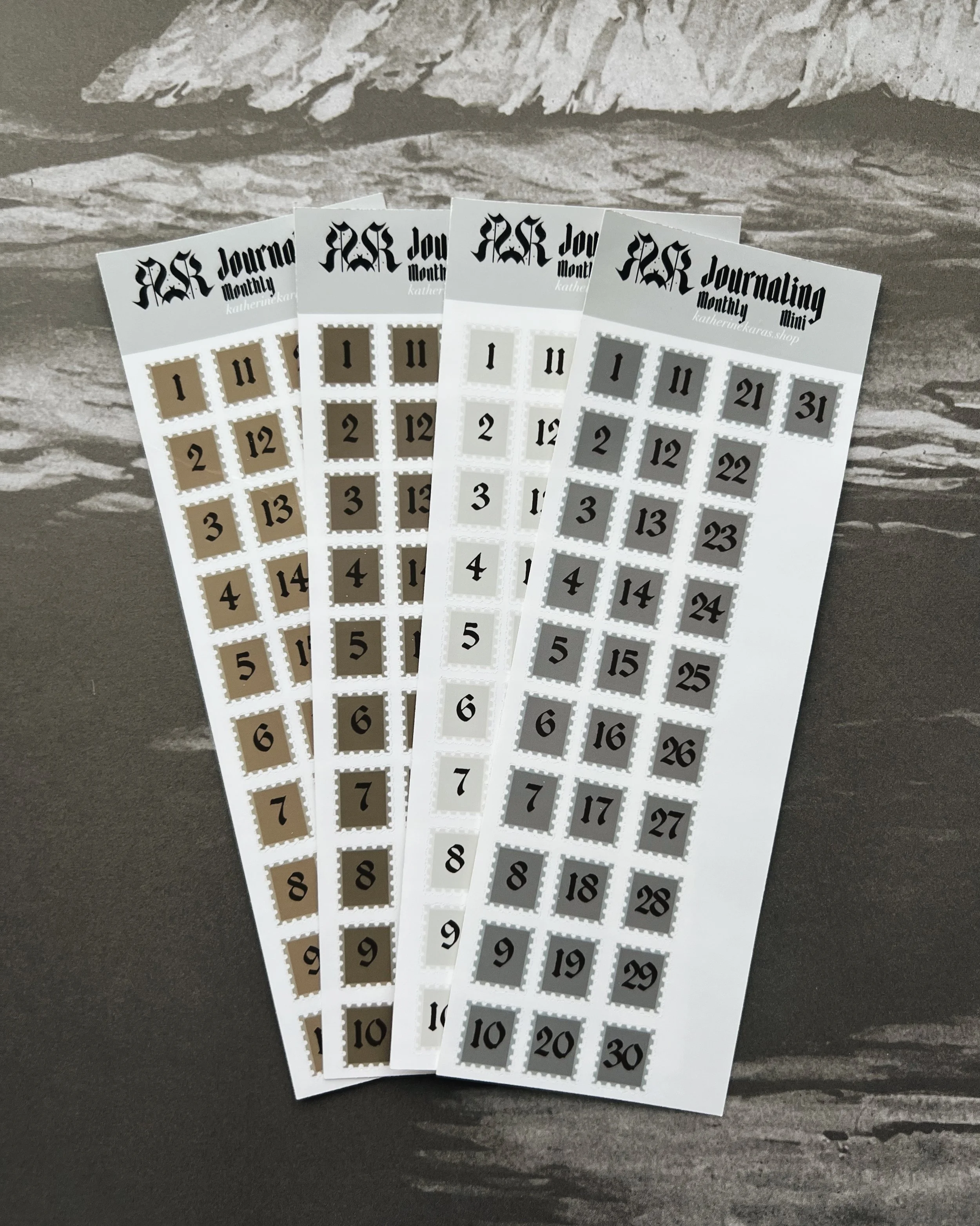 monthly dates ✸ mini sticker sheet