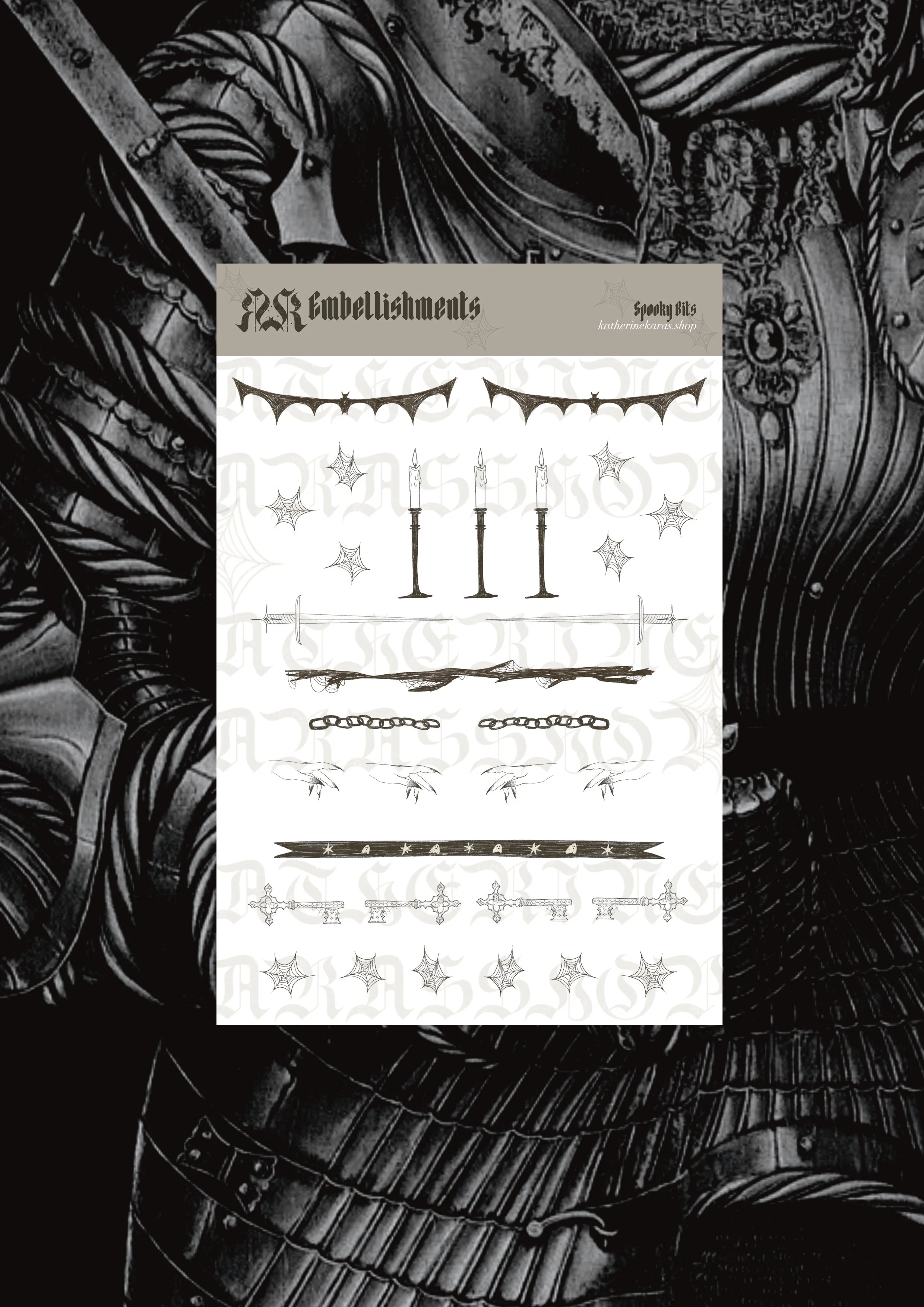 embellishments spooky bits ✸ digital download