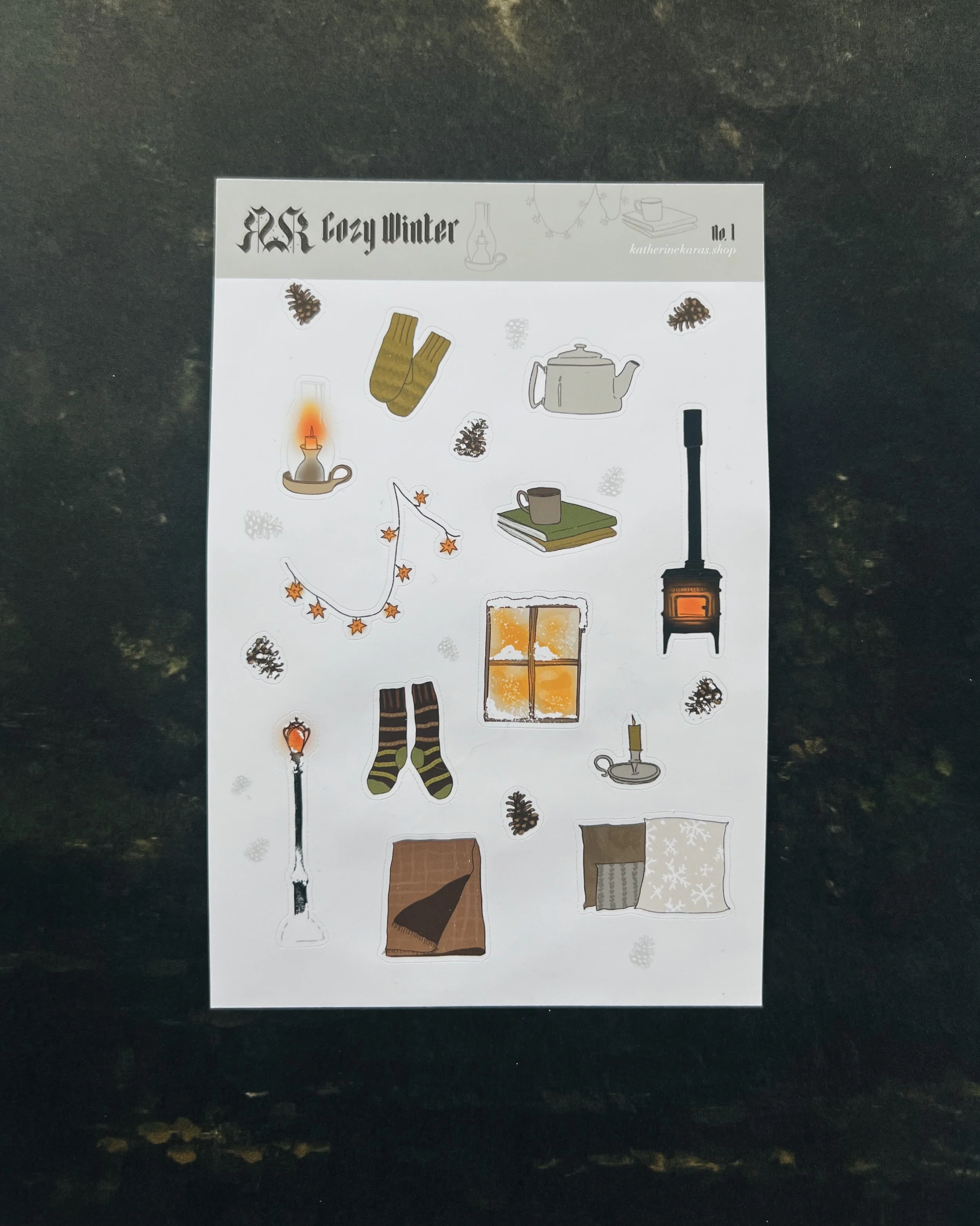 cozy winter ➤ no.1 ✸ sticker sheet