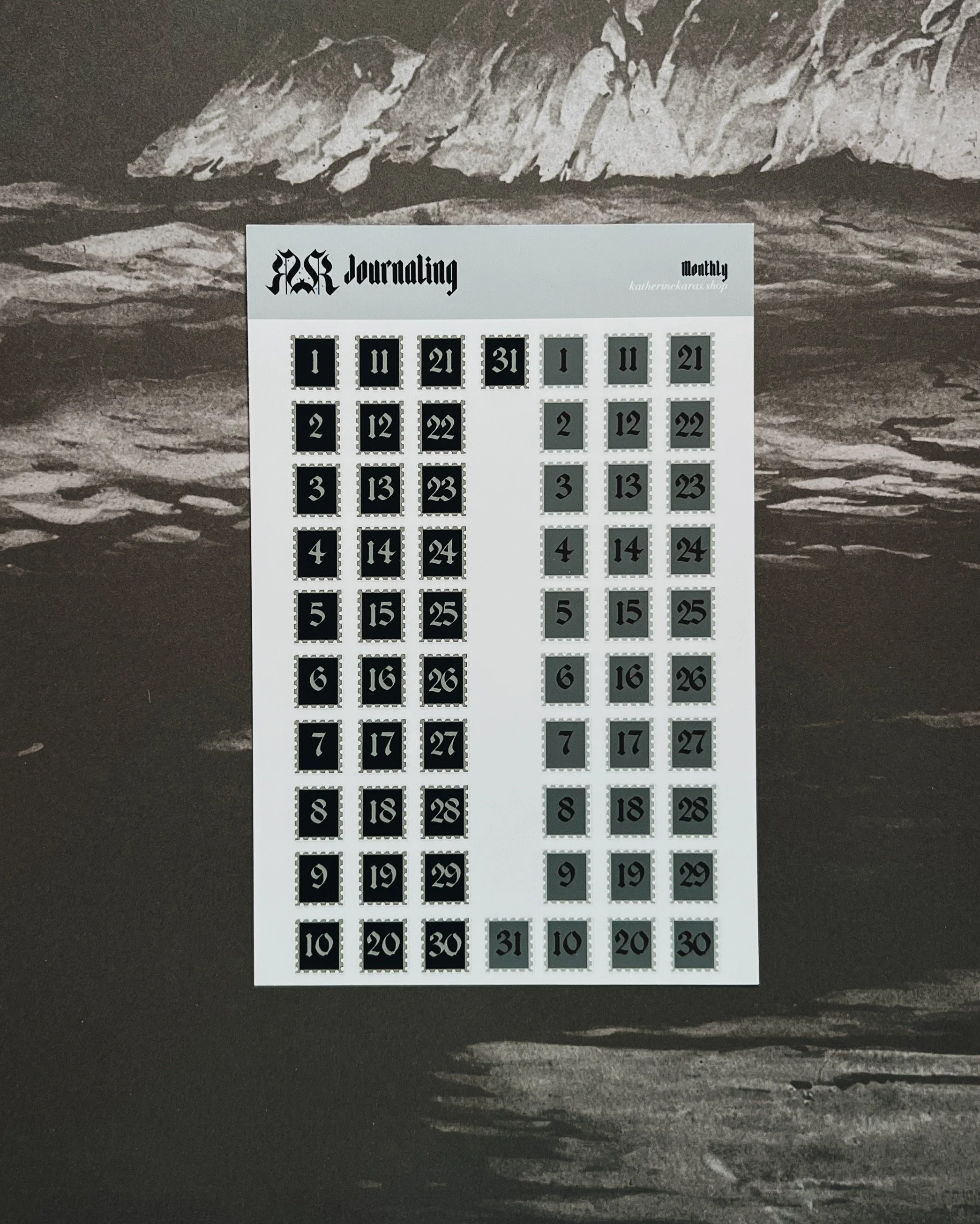 journaling ➤ monthly ✸ sticker sheet