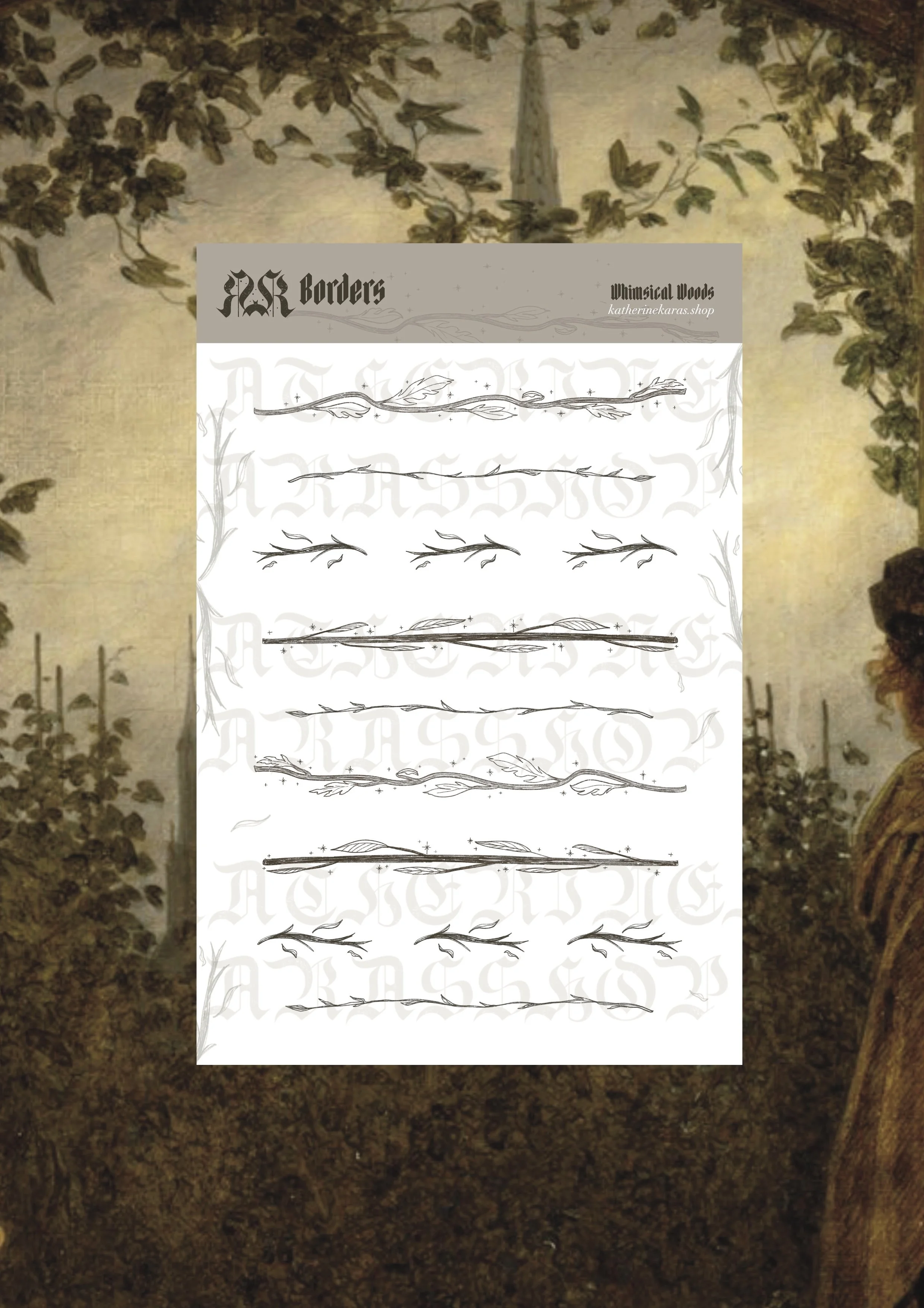 borders whimsical woods ✸ digital download