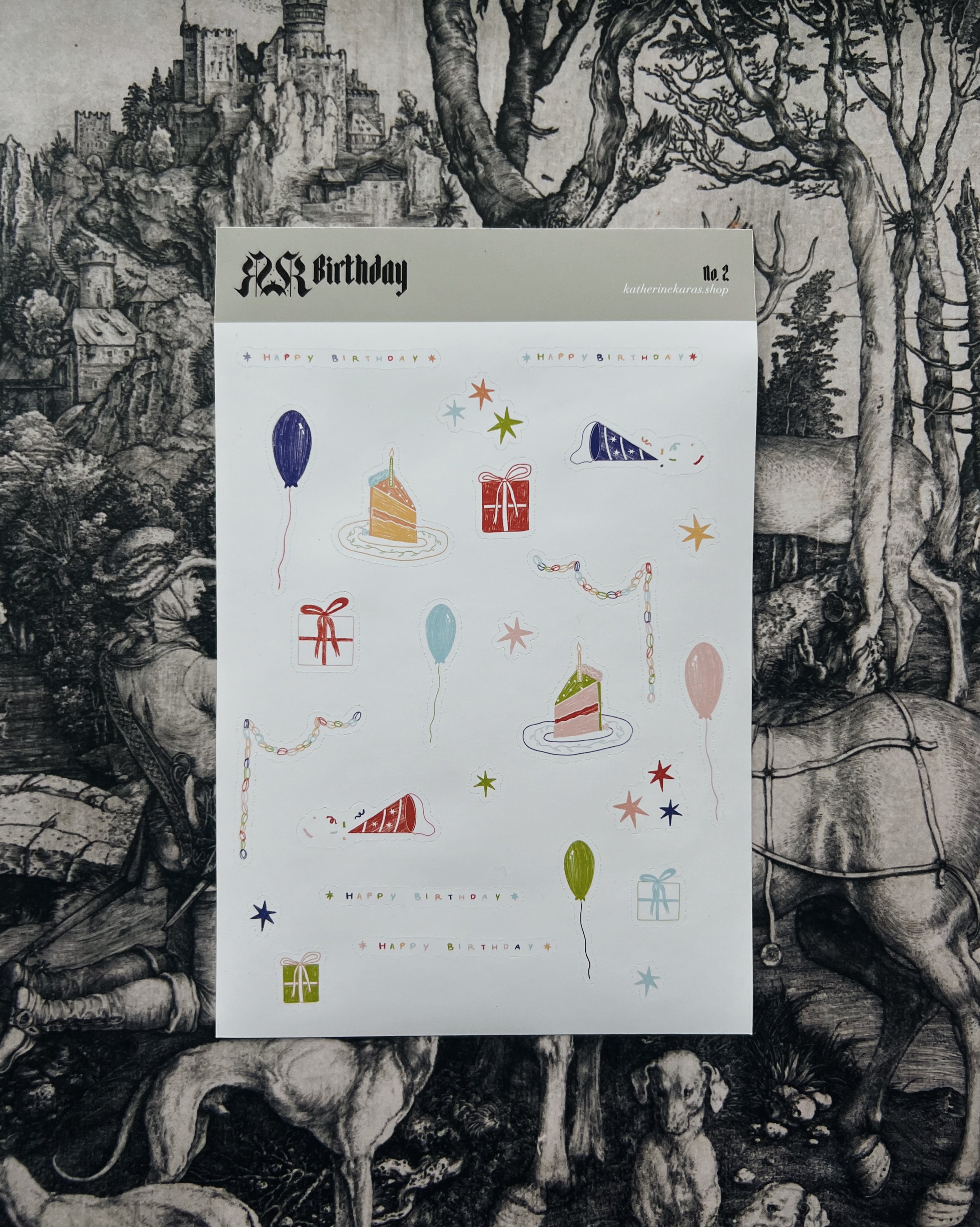 birthdays ➤ no.2 ✸ sticker sheet