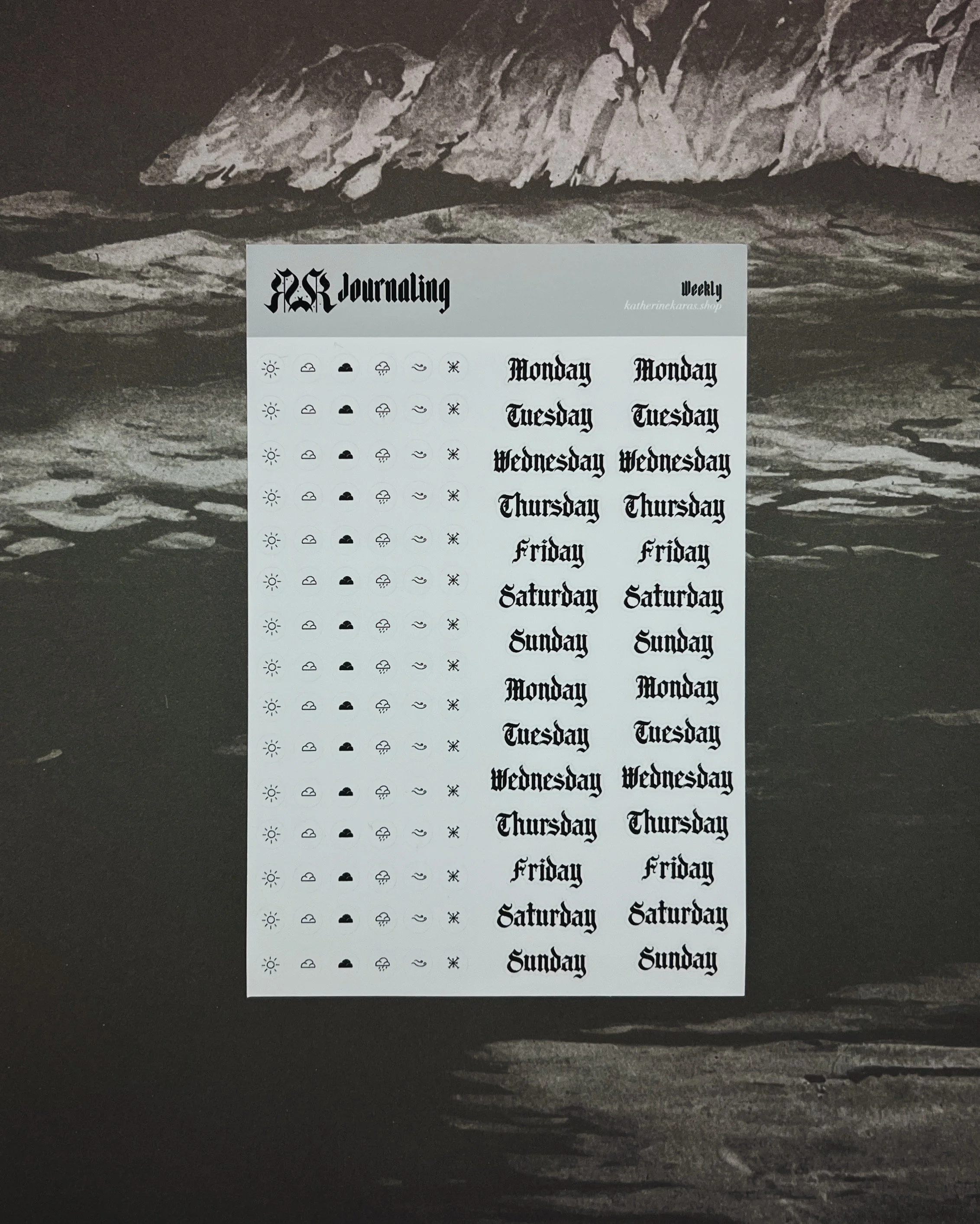 journaling ➤ weekly ✸ sticker sheet