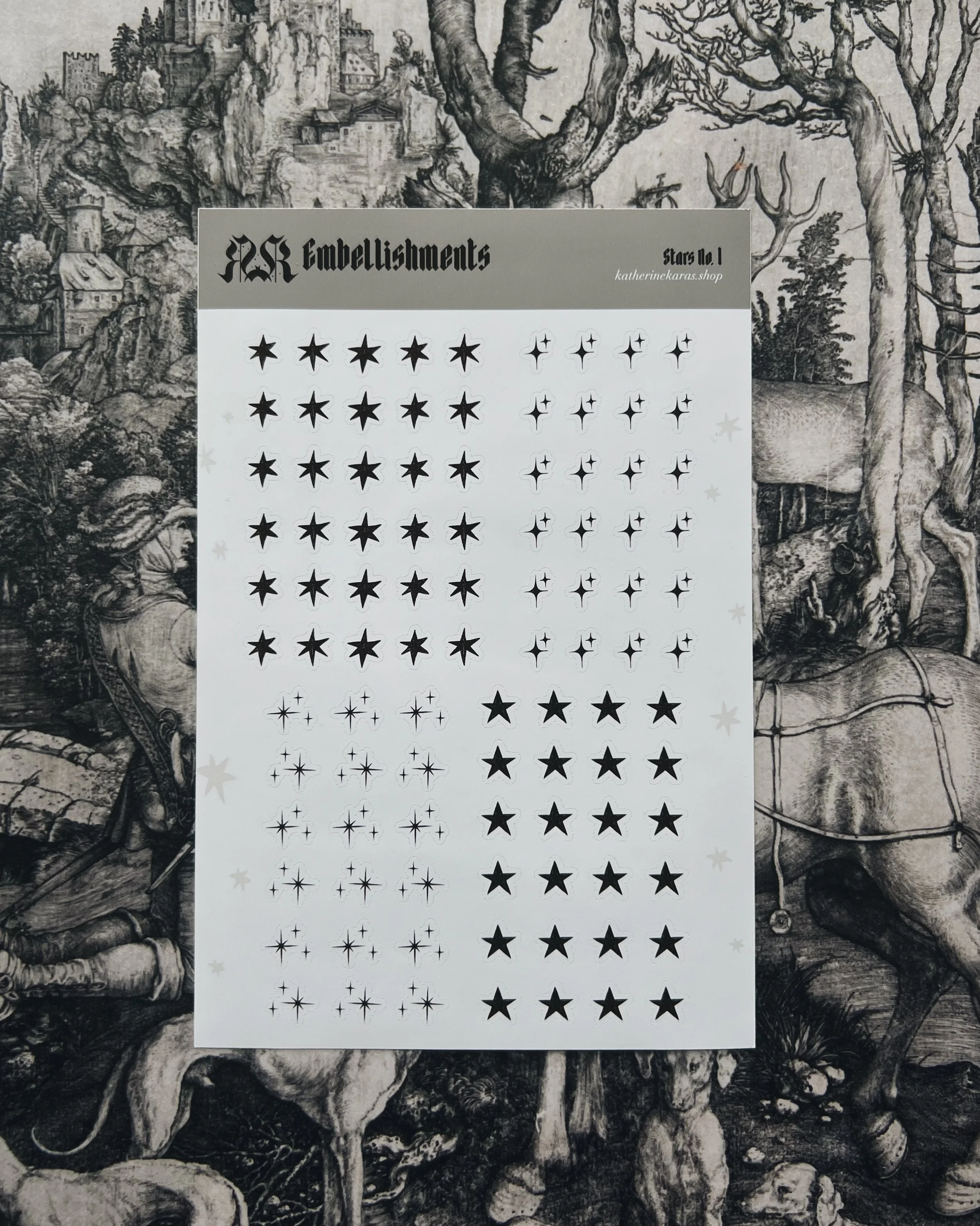 embellishments ➤ stars no.1 ✸ sticker sheet