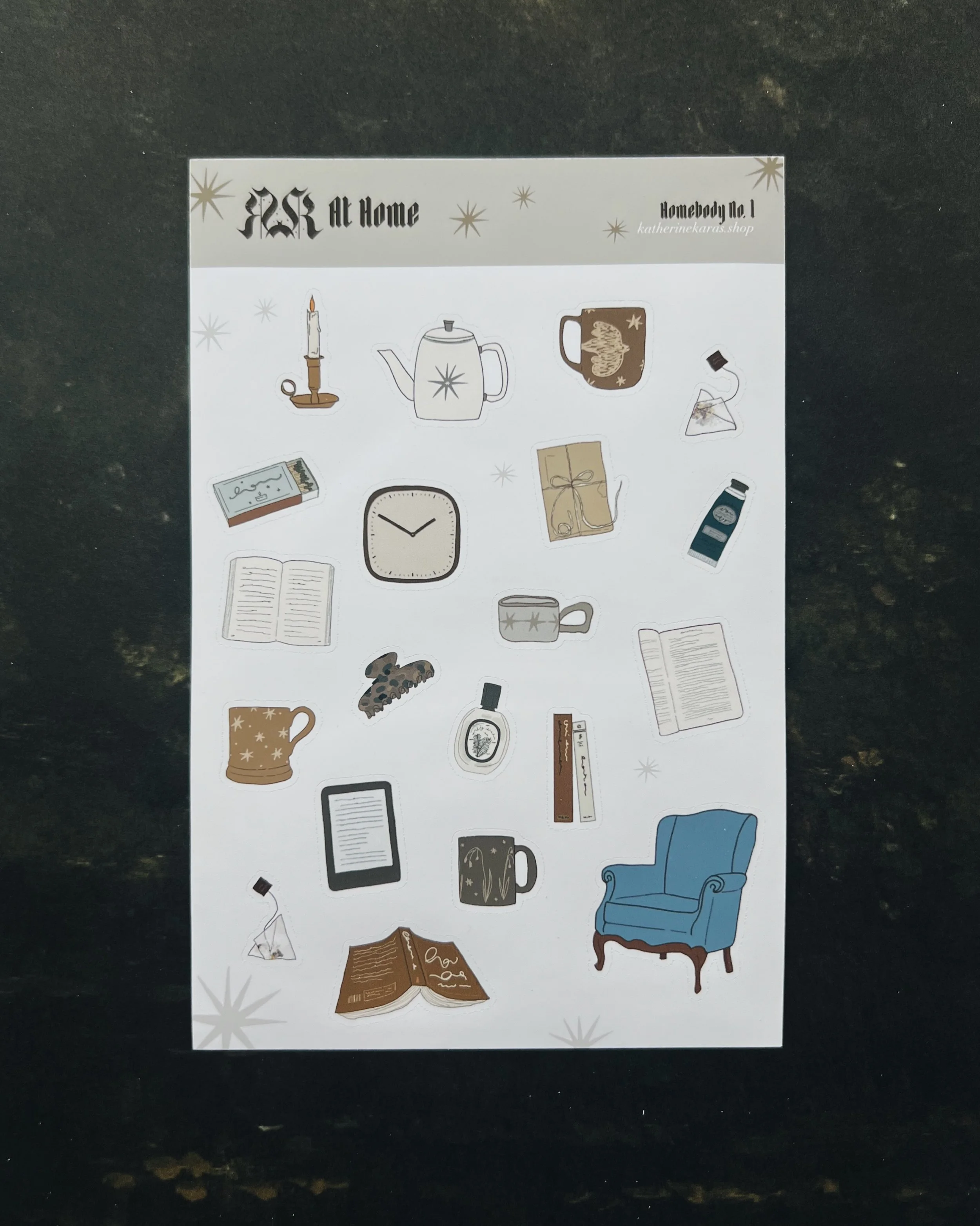 at home ➤ homebody no.1 ✸ sticker sheet