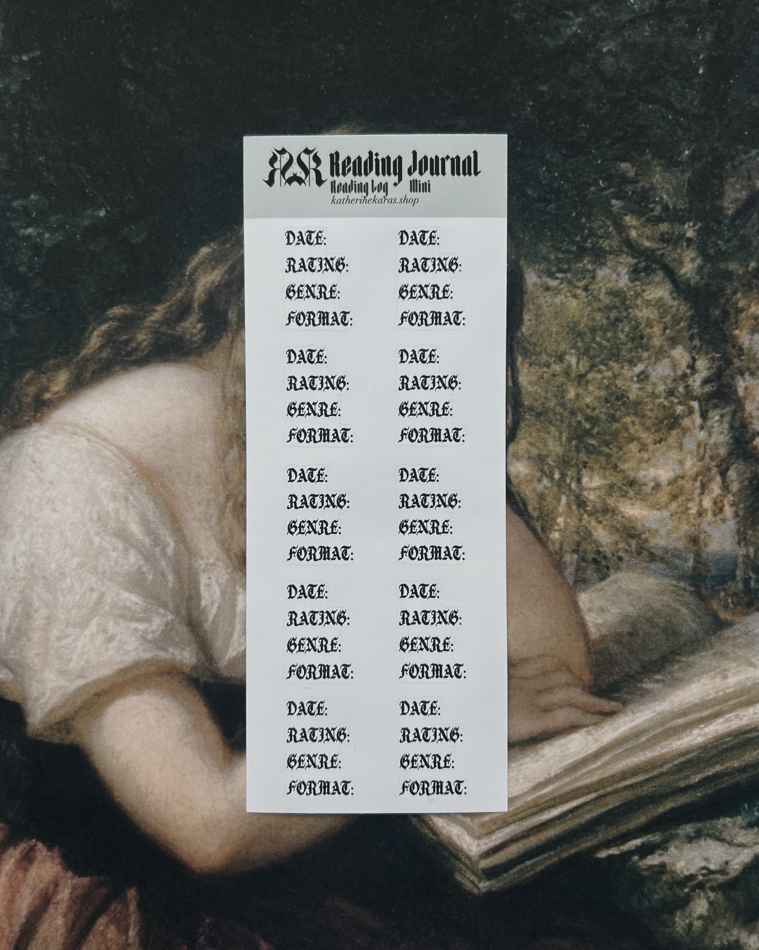 reading journal ➤ reading log extras ✸ mini sticker sheet