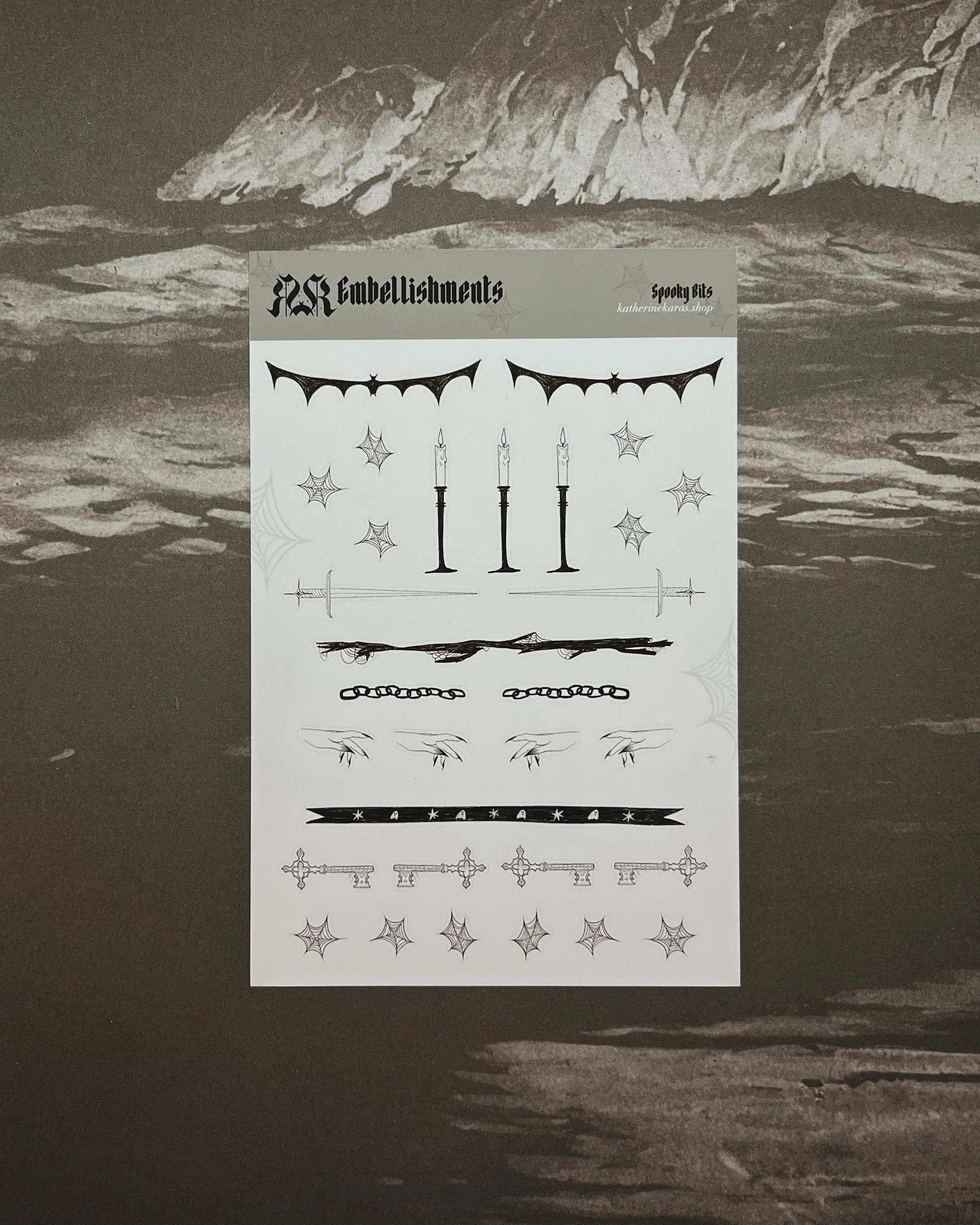 embellishments ➤ spooky bits ✸ sticker sheet