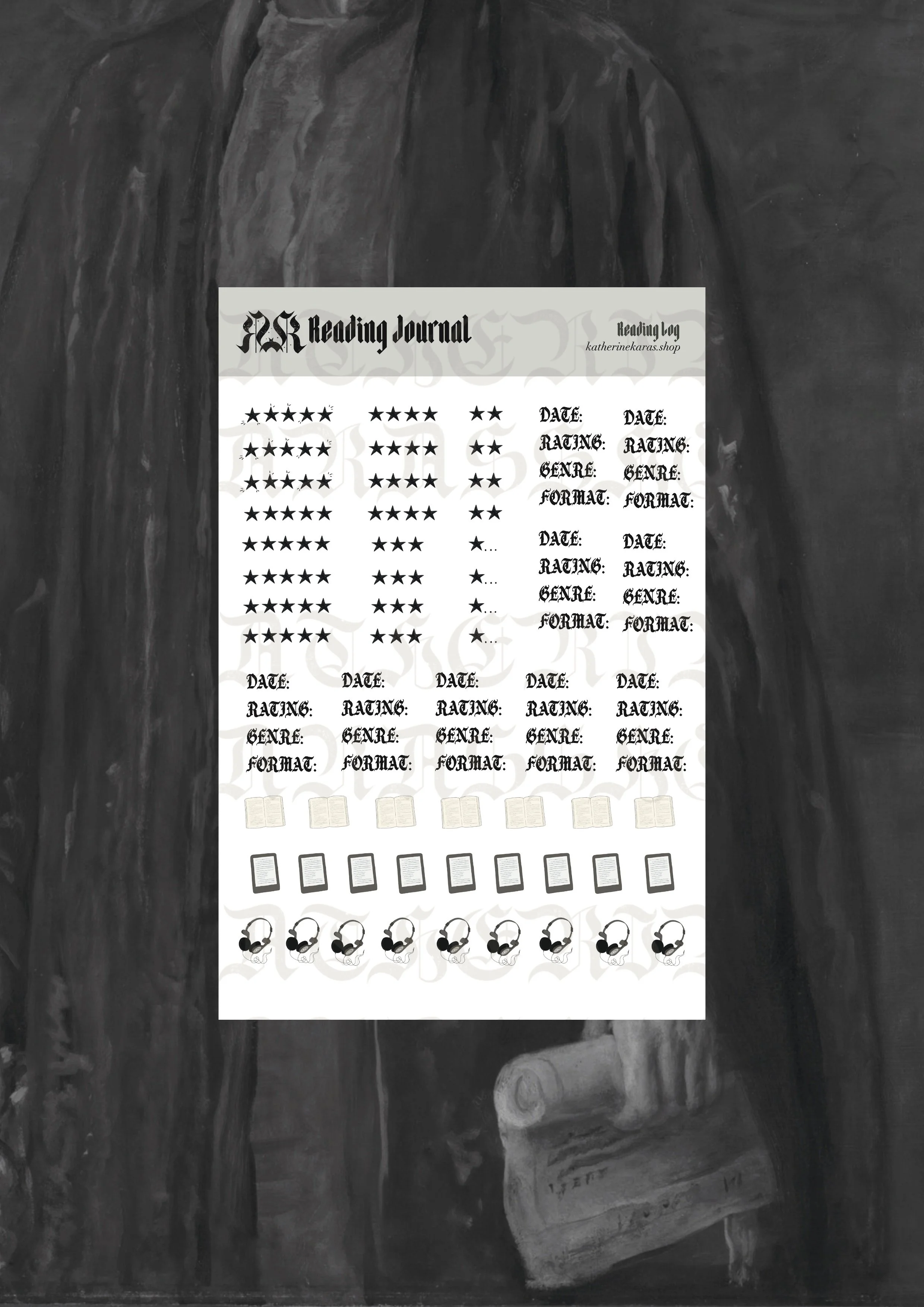 reading log ✸ digital download