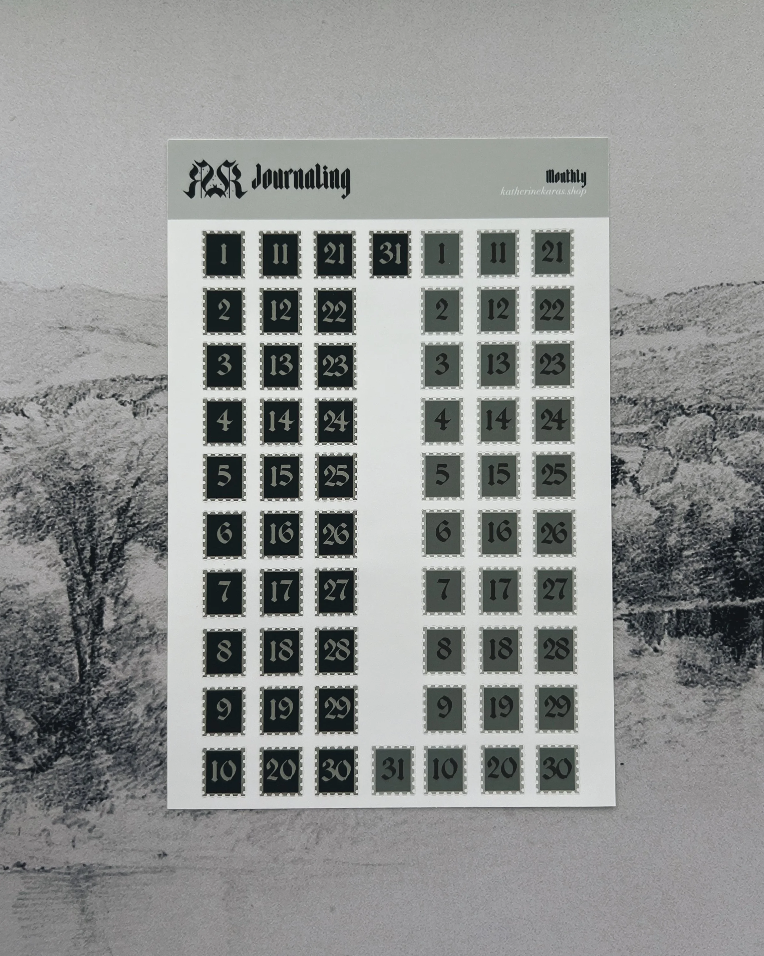 journaling ➤ monthly ✸ sticker sheet